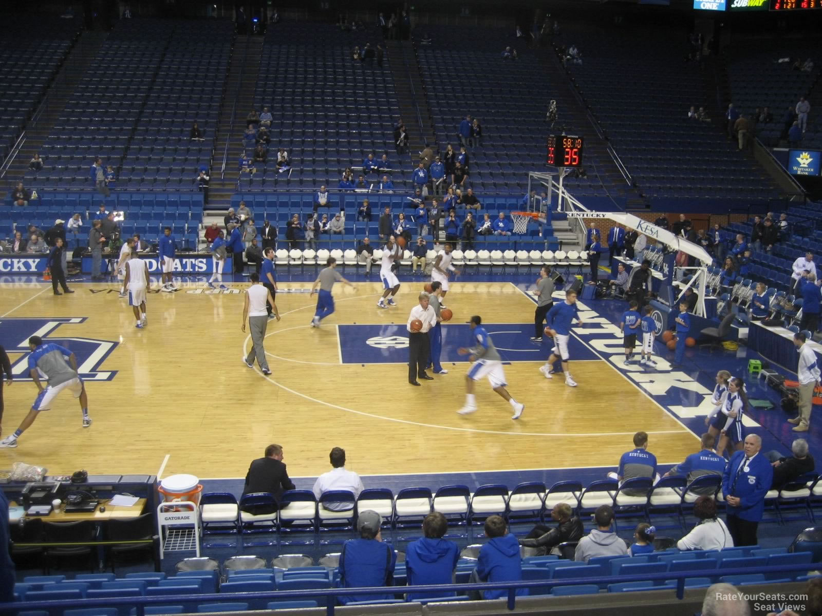section 30, row f seat view  for basketball - rupp arena