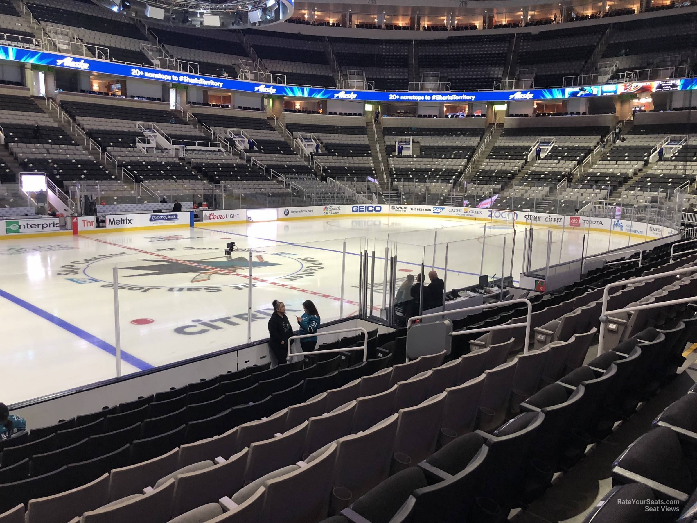 section 117, row 10 seat view  for hockey - sap center