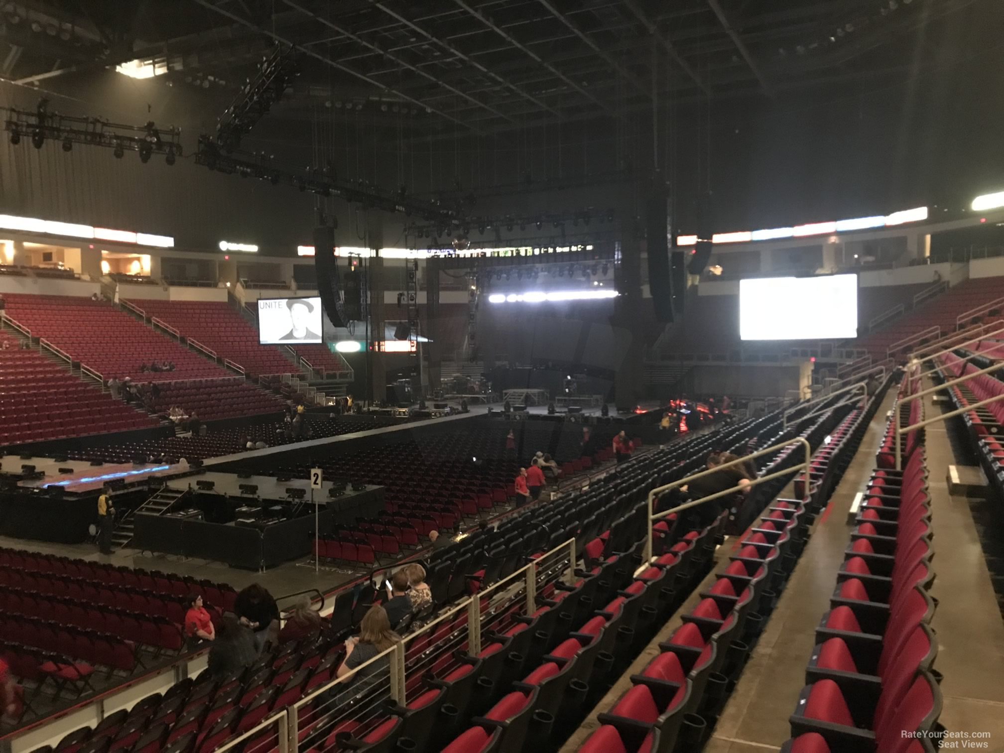 section 107, row l seat view  - save mart center