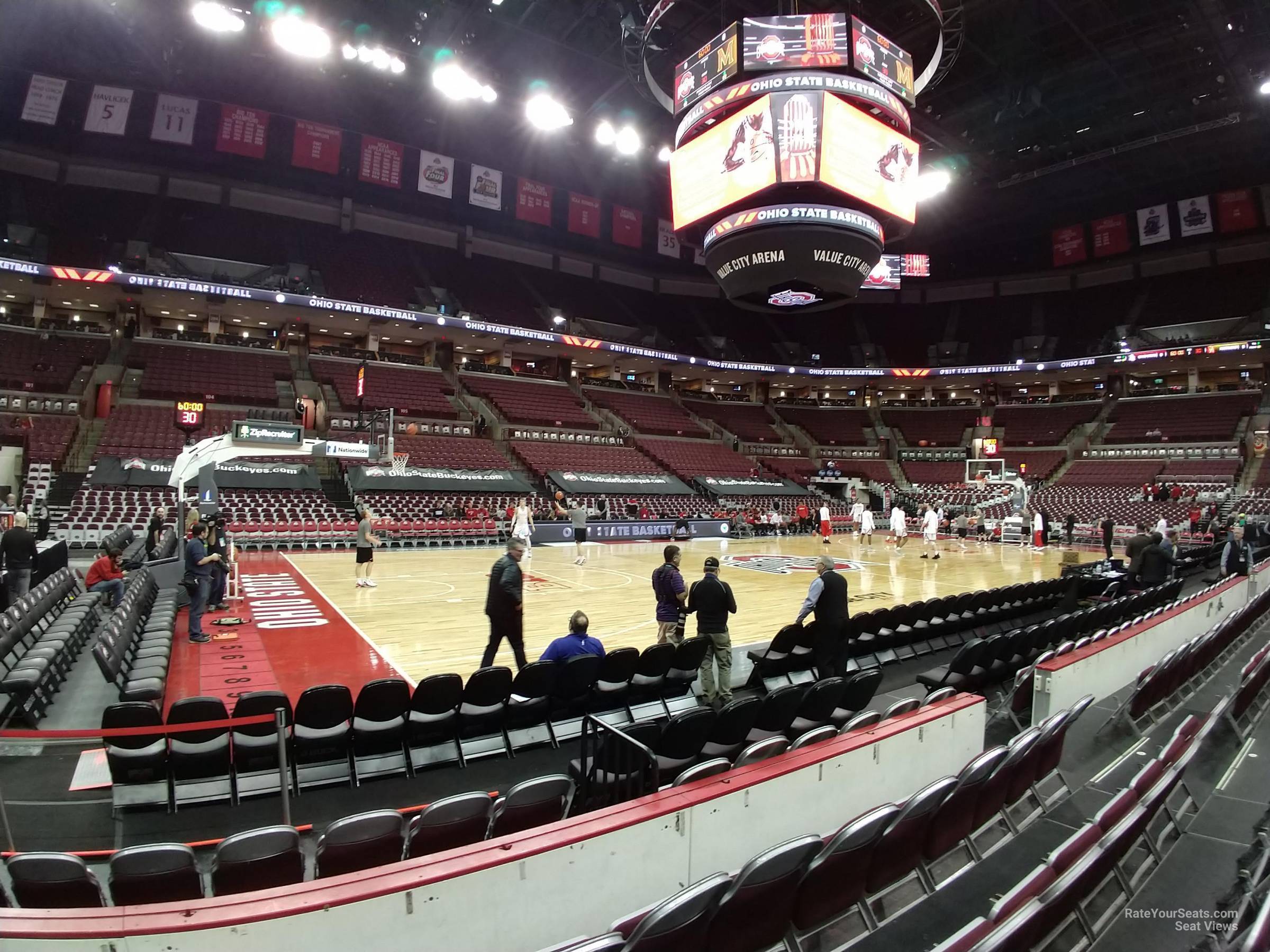 section 124, row d seat view  for basketball - schottenstein center