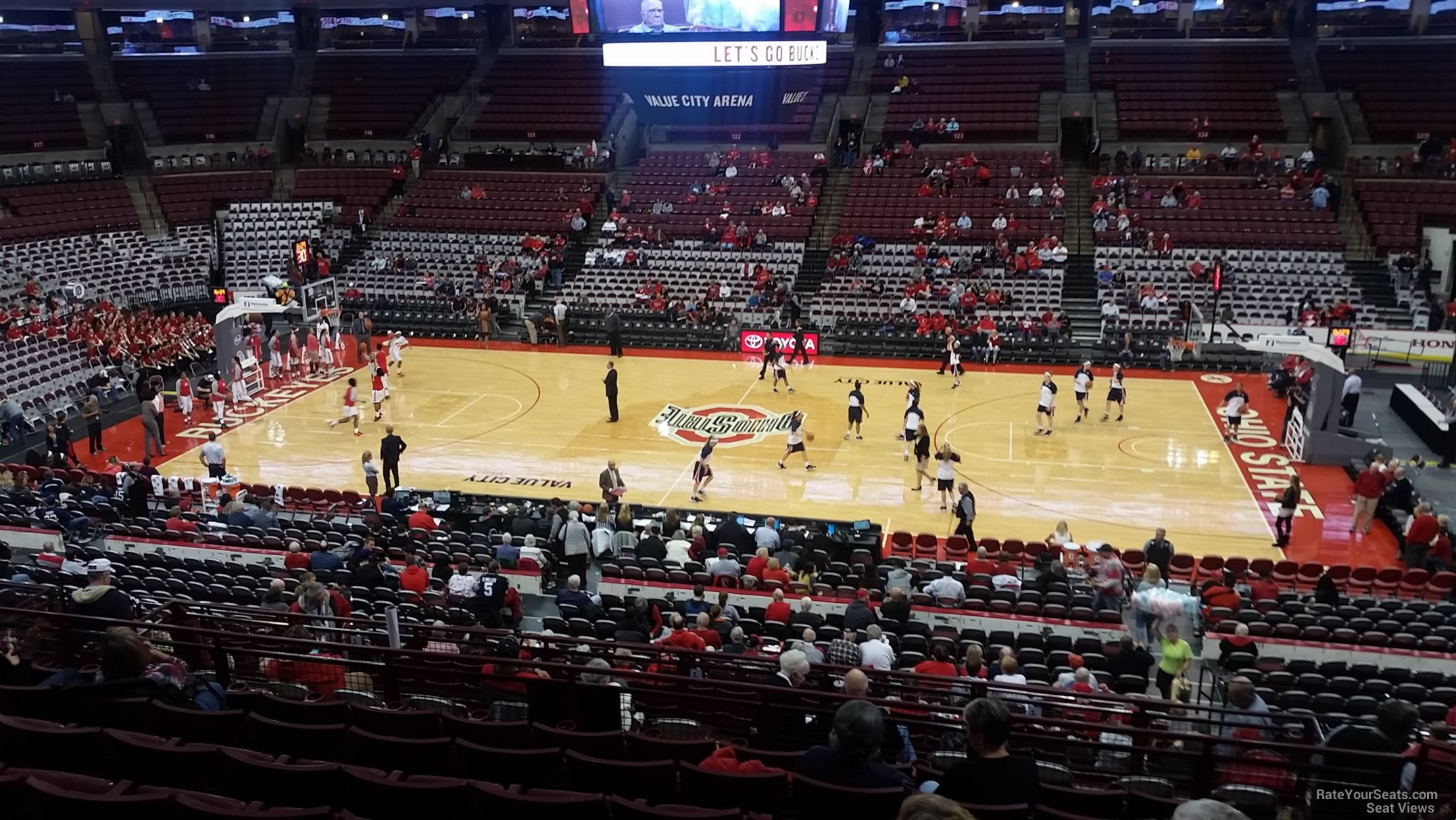 section 205, row h seat view  for basketball - schottenstein center