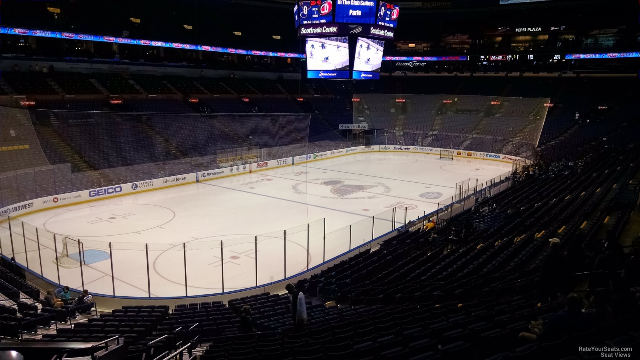 section 106, row dd seat view  for hockey - enterprise center