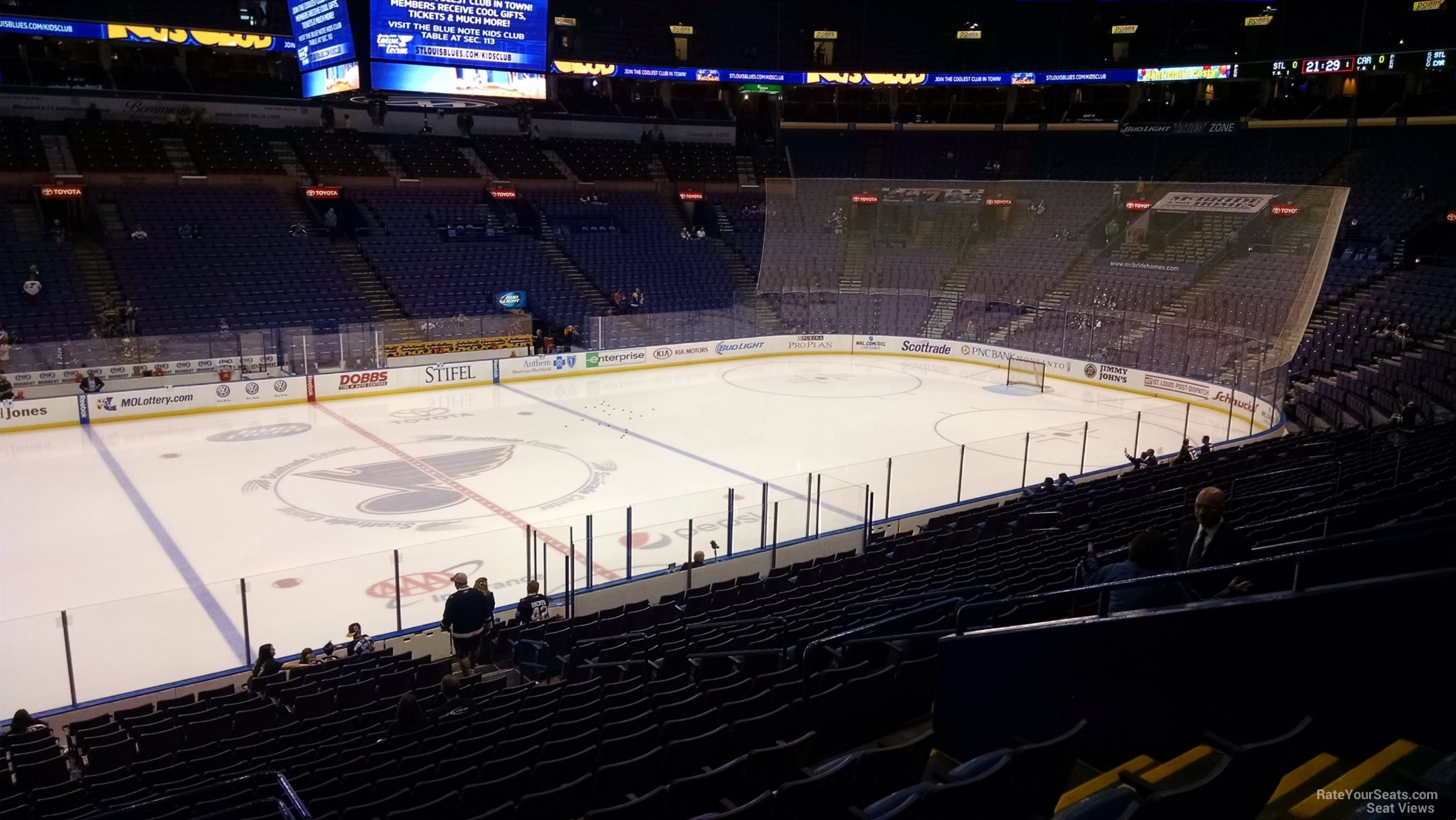 enterprise center club 117 st louis blues blues hockey seating chart