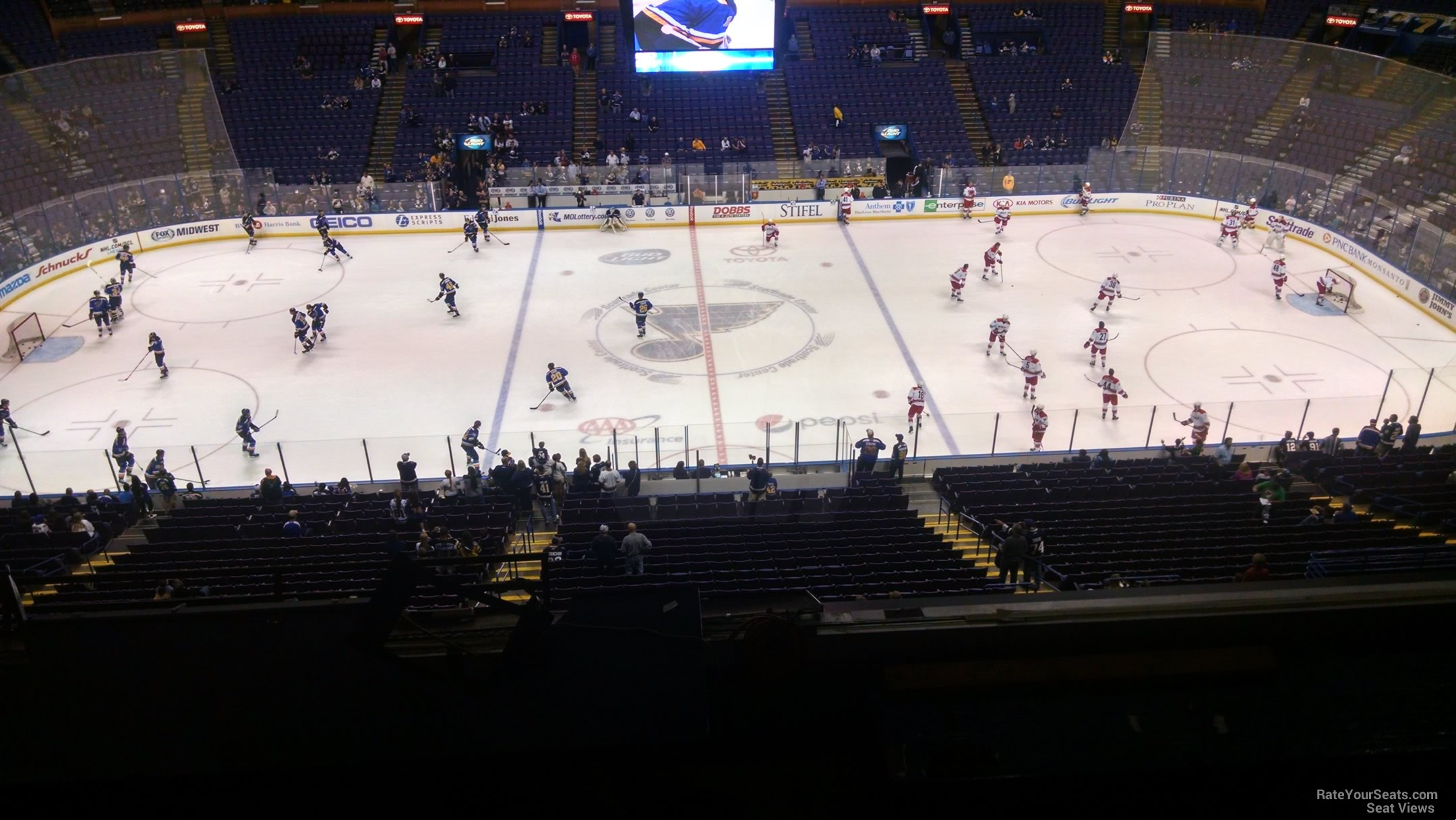 section 320, row d seat view  for hockey - enterprise center