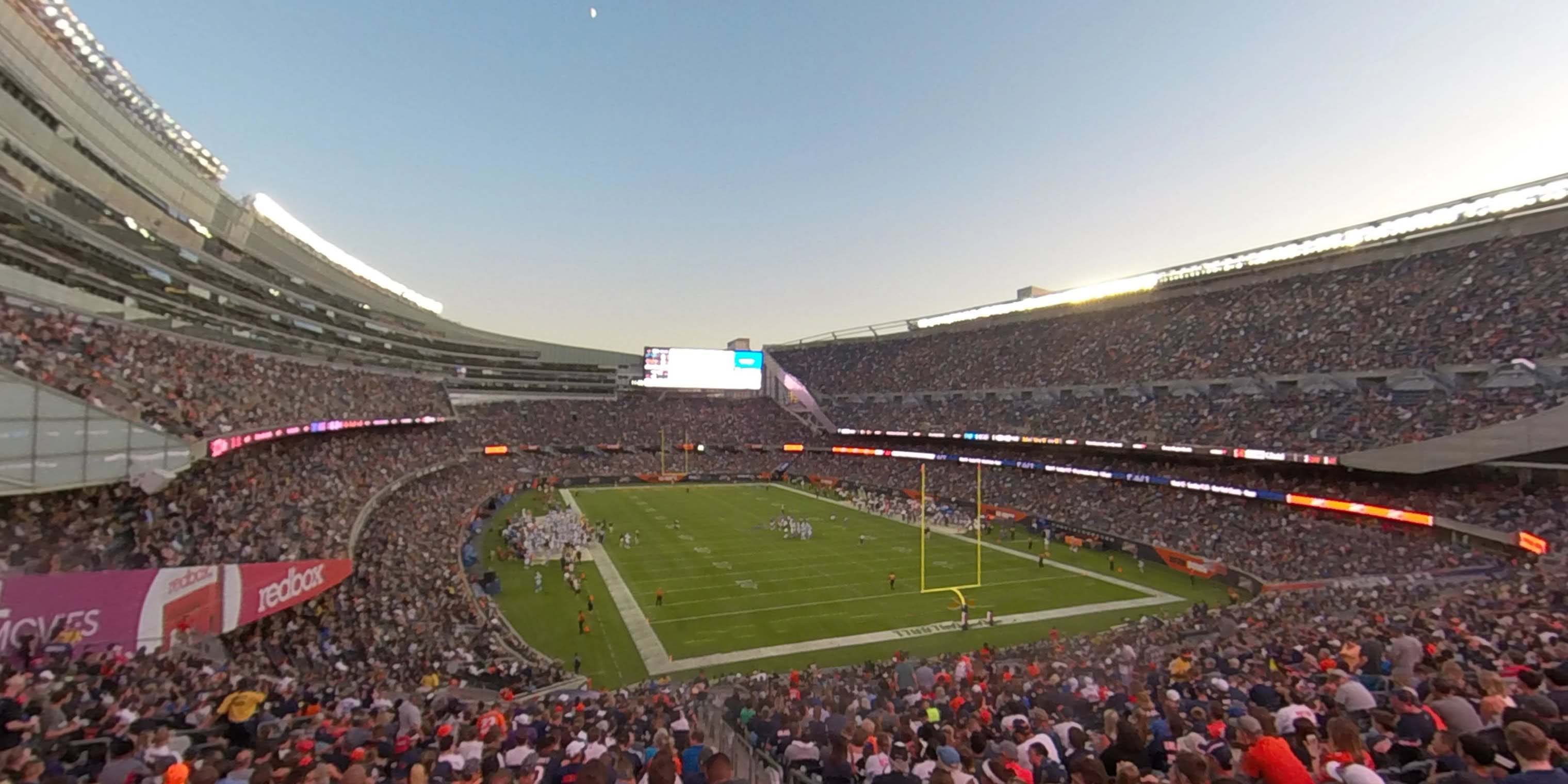 section 254 panoramic seat view  for football - soldier field