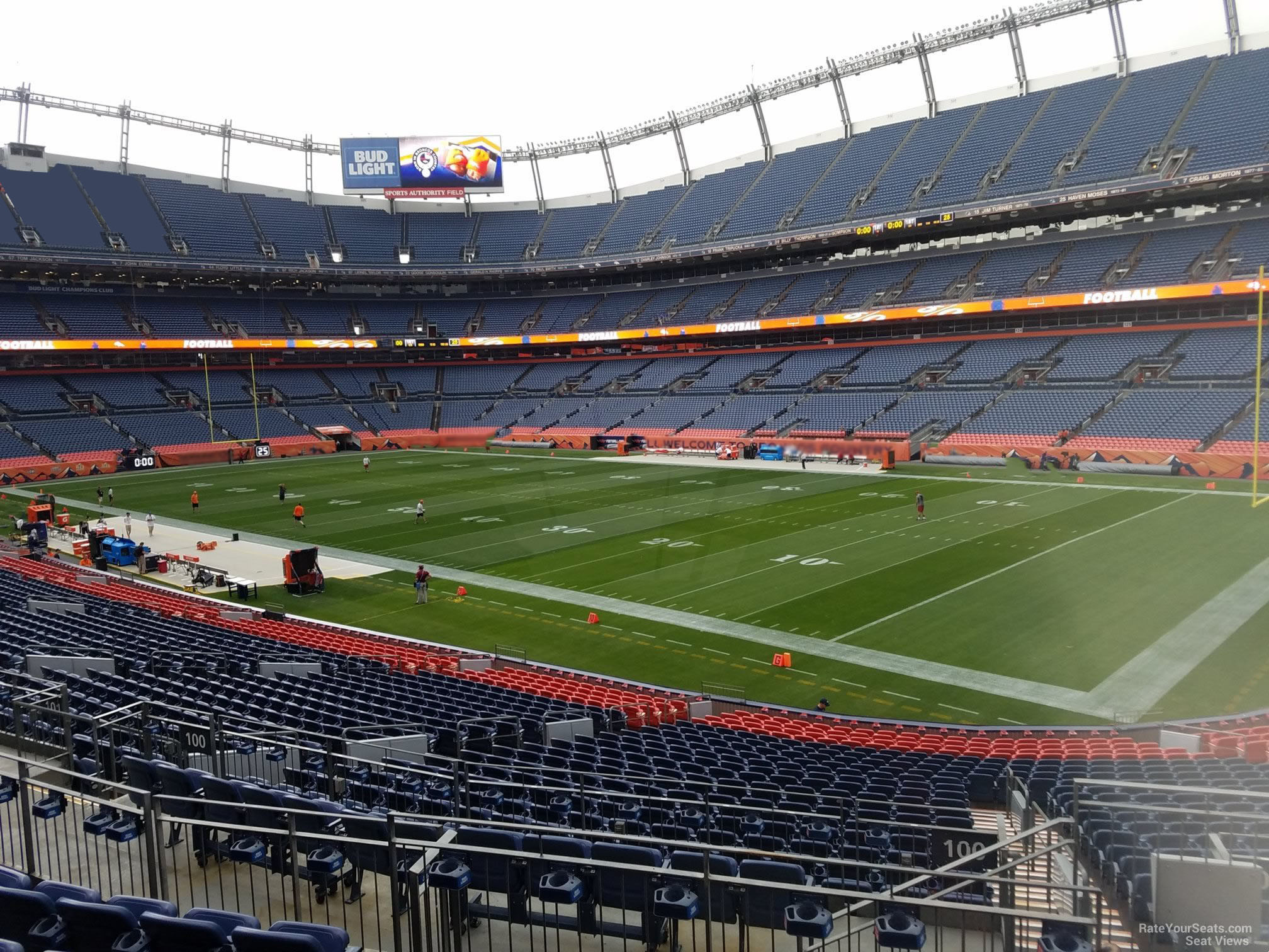 section 100, row 30 seat view  - empower field (at mile high)