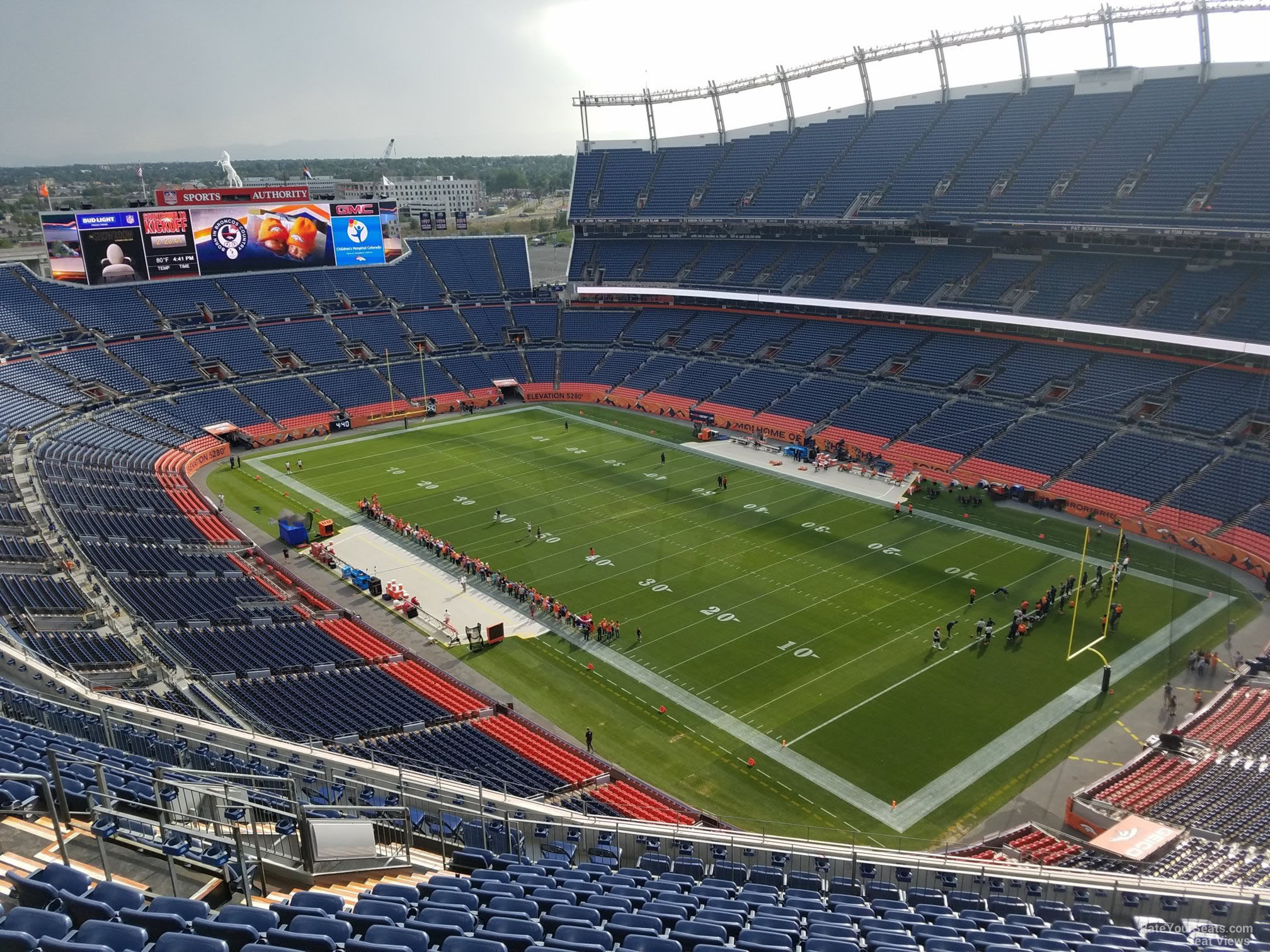 section 527, row 16 seat view  - empower field (at mile high)