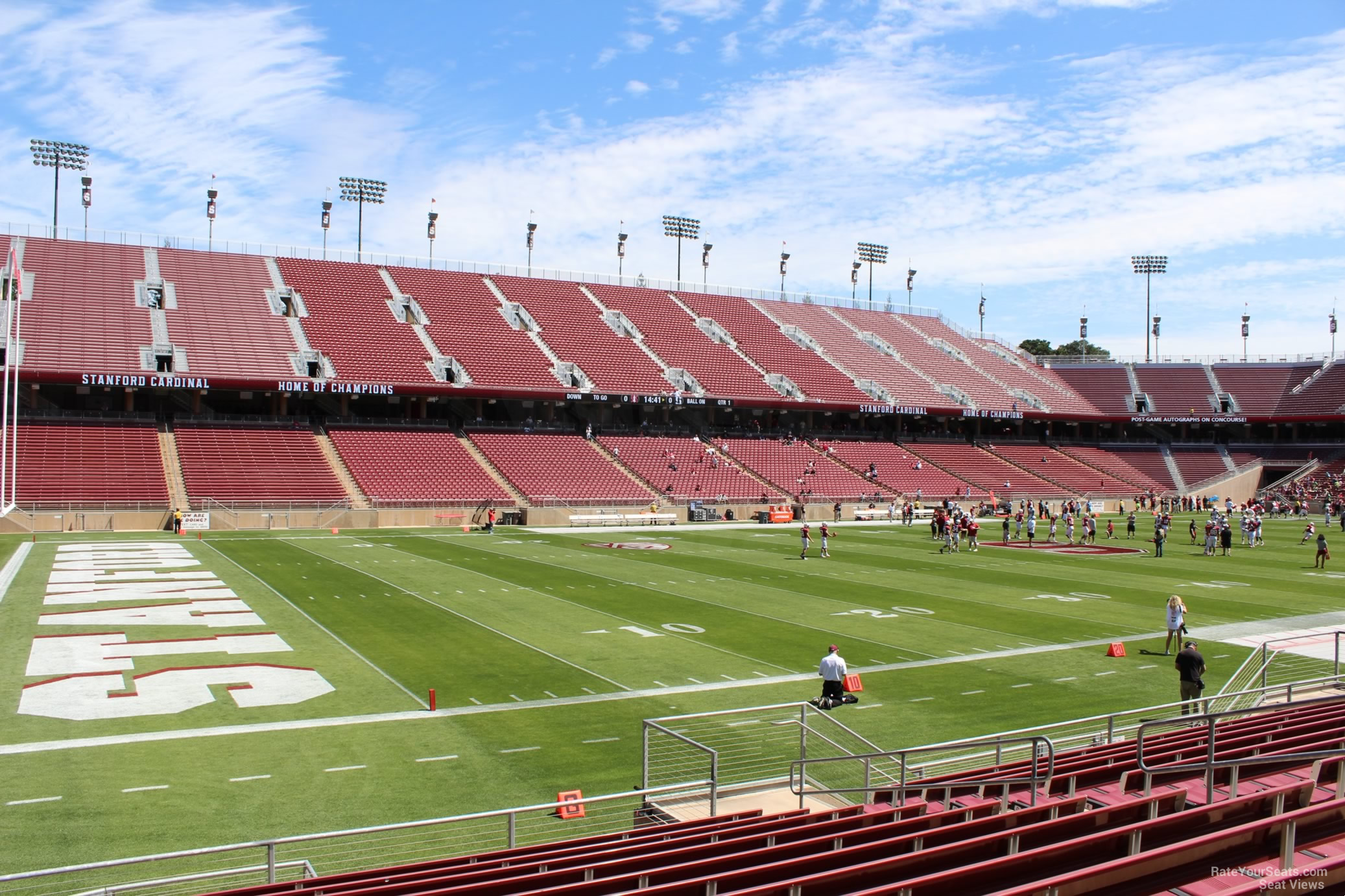 section 117, row j seat view  - stanford stadium