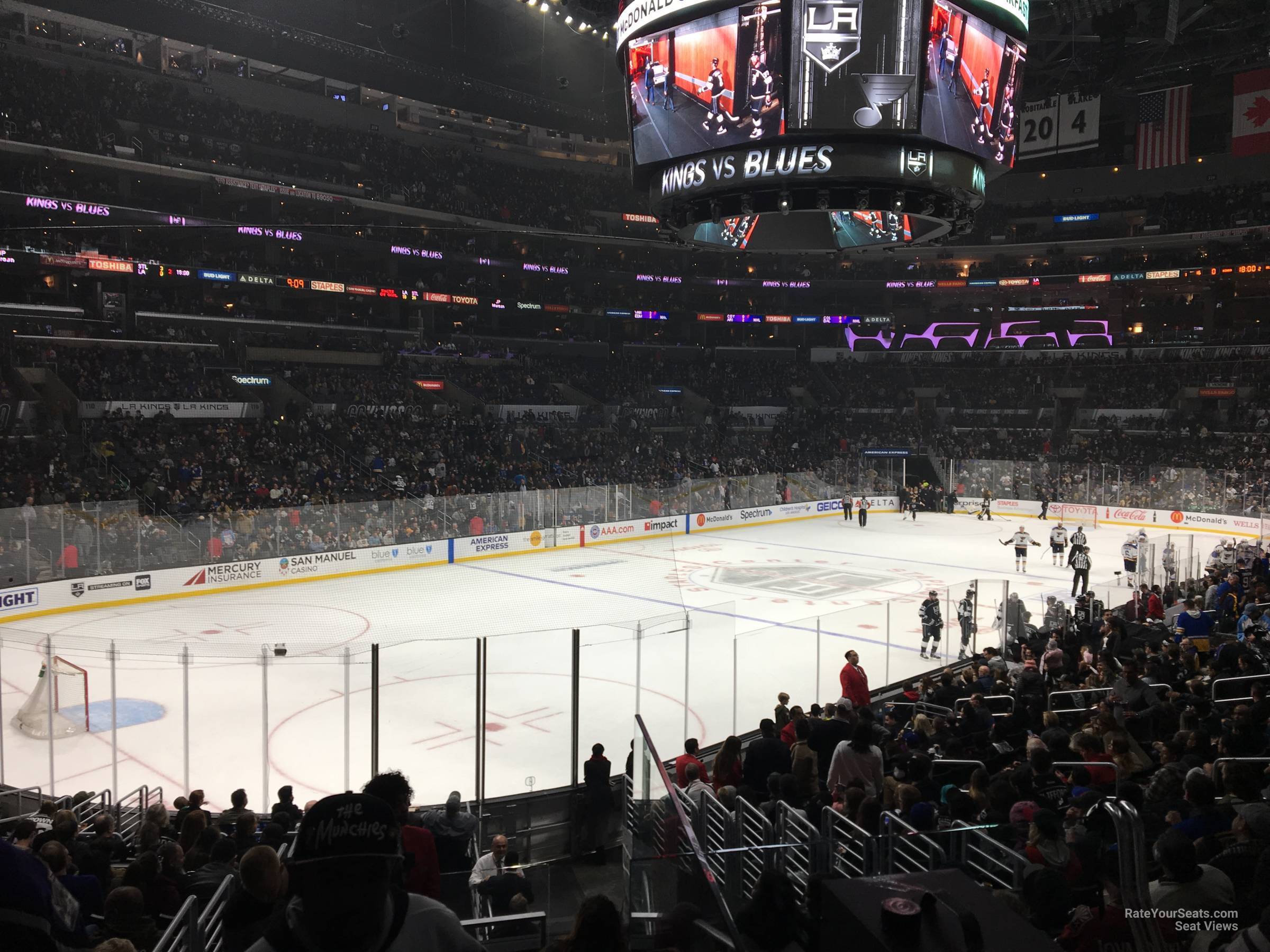 section 105, row 20 seat view  for hockey - crypto.com arena