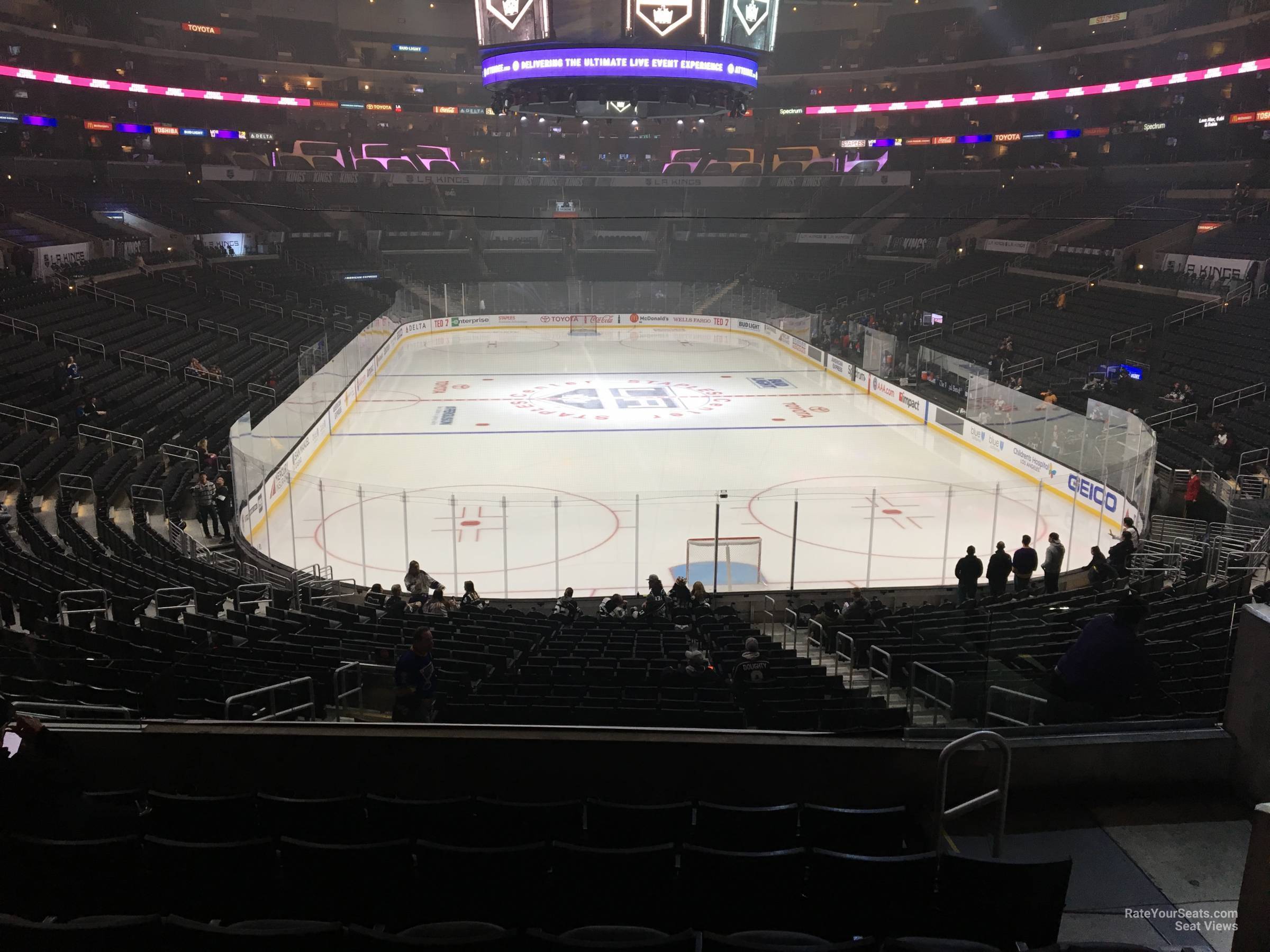 section 208, row 6 seat view  for hockey - crypto.com arena