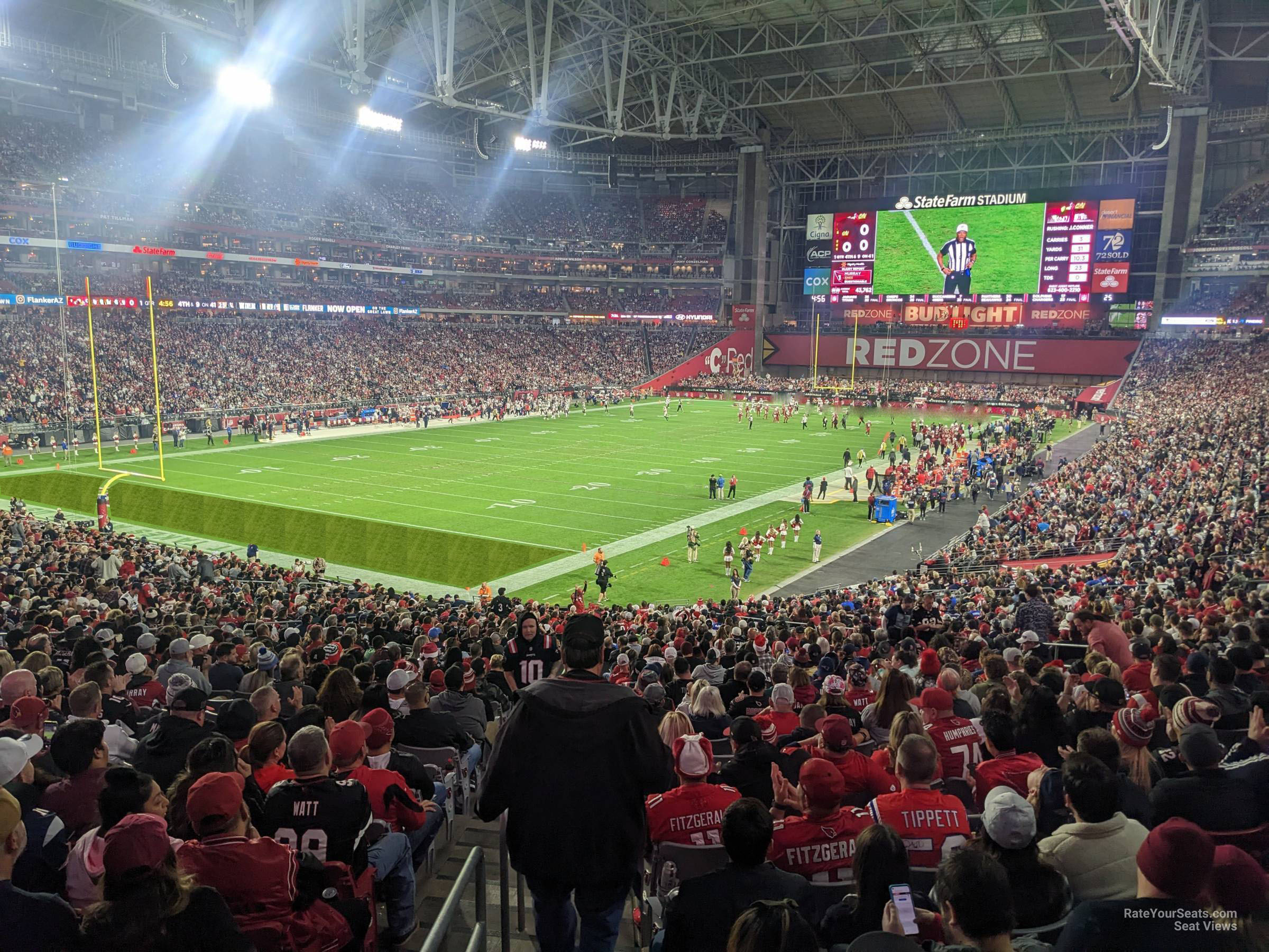 section 115, row 41 seat view  for football - state farm stadium