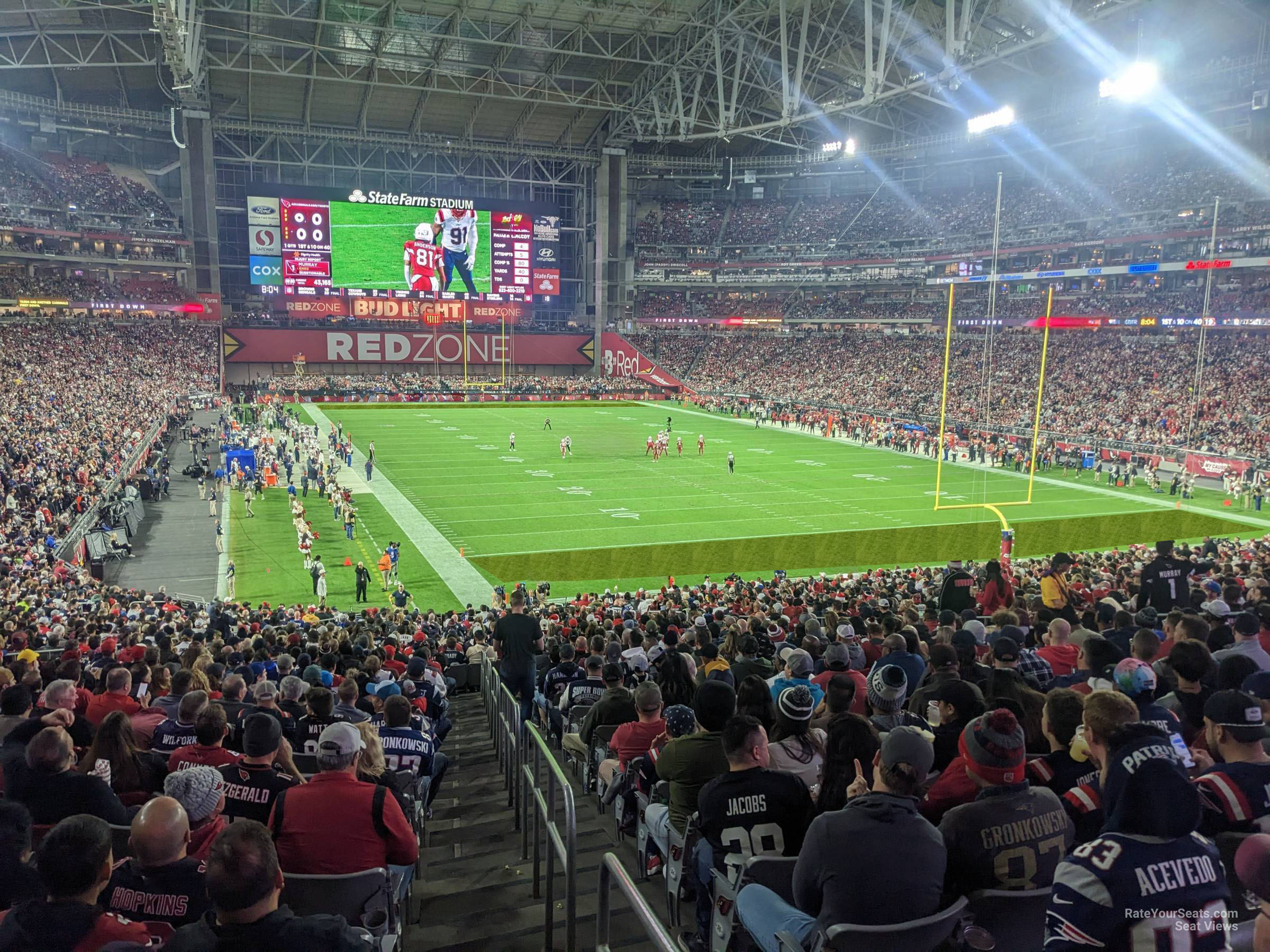 section 122, row 41 seat view  for football - state farm stadium