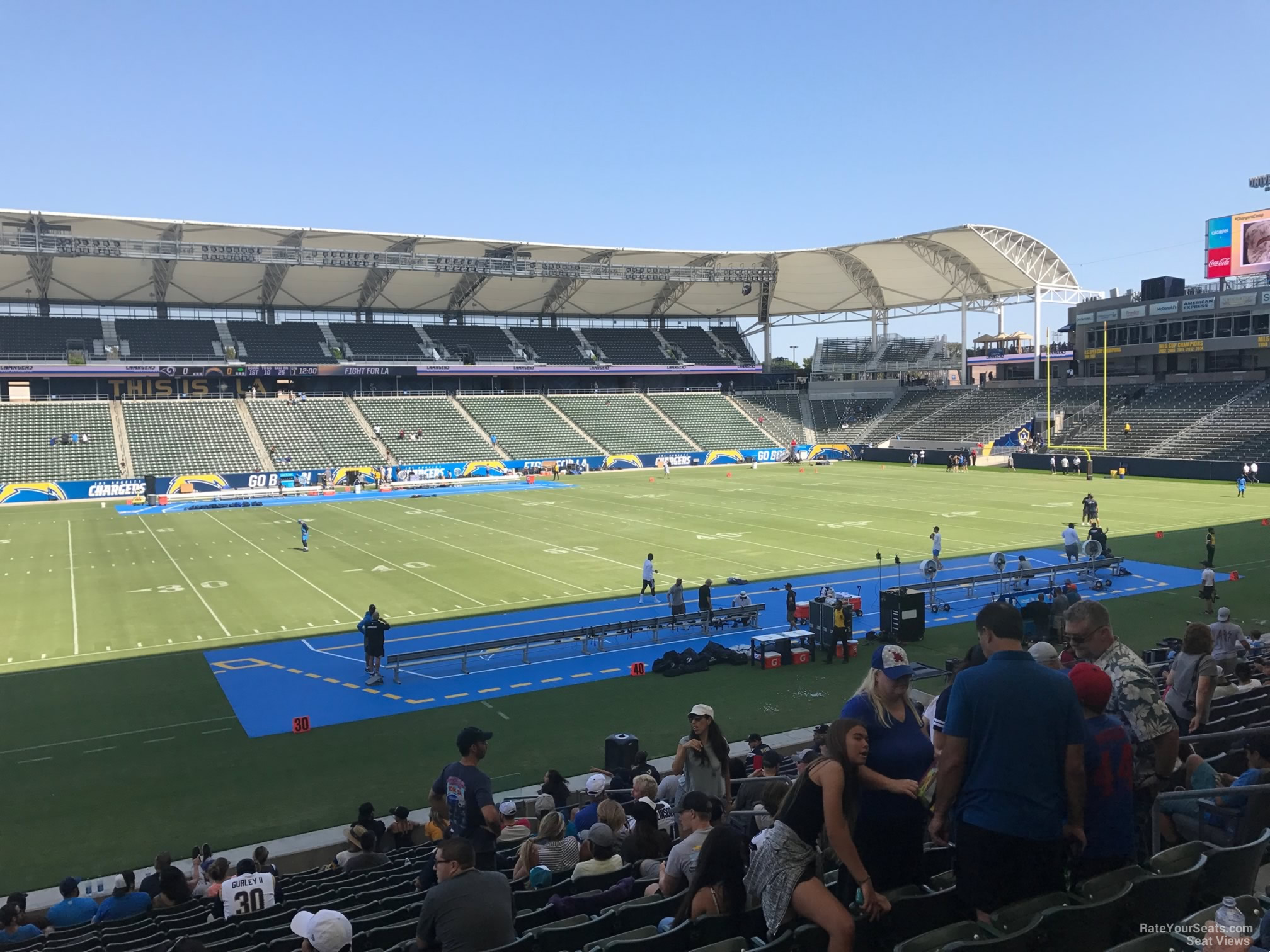 section 113, row s seat view  for football - dignity health sports park