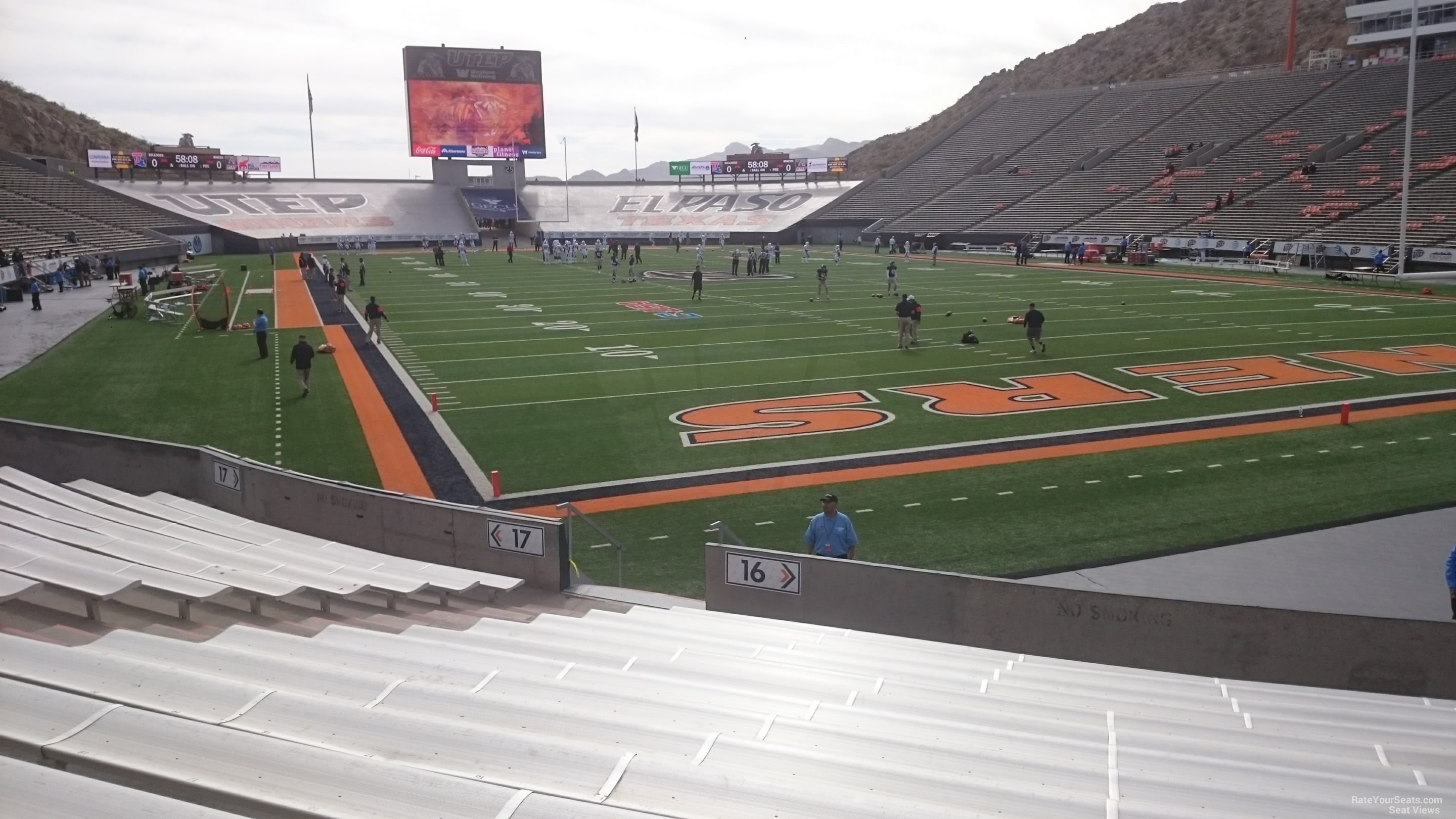 section 16, row 15 seat view  for football - sun bowl
