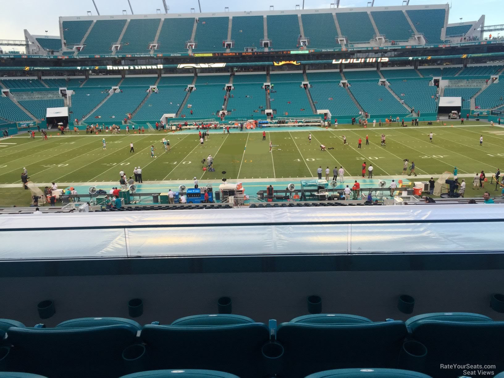 section 246, row 5 seat view  for football - hard rock stadium
