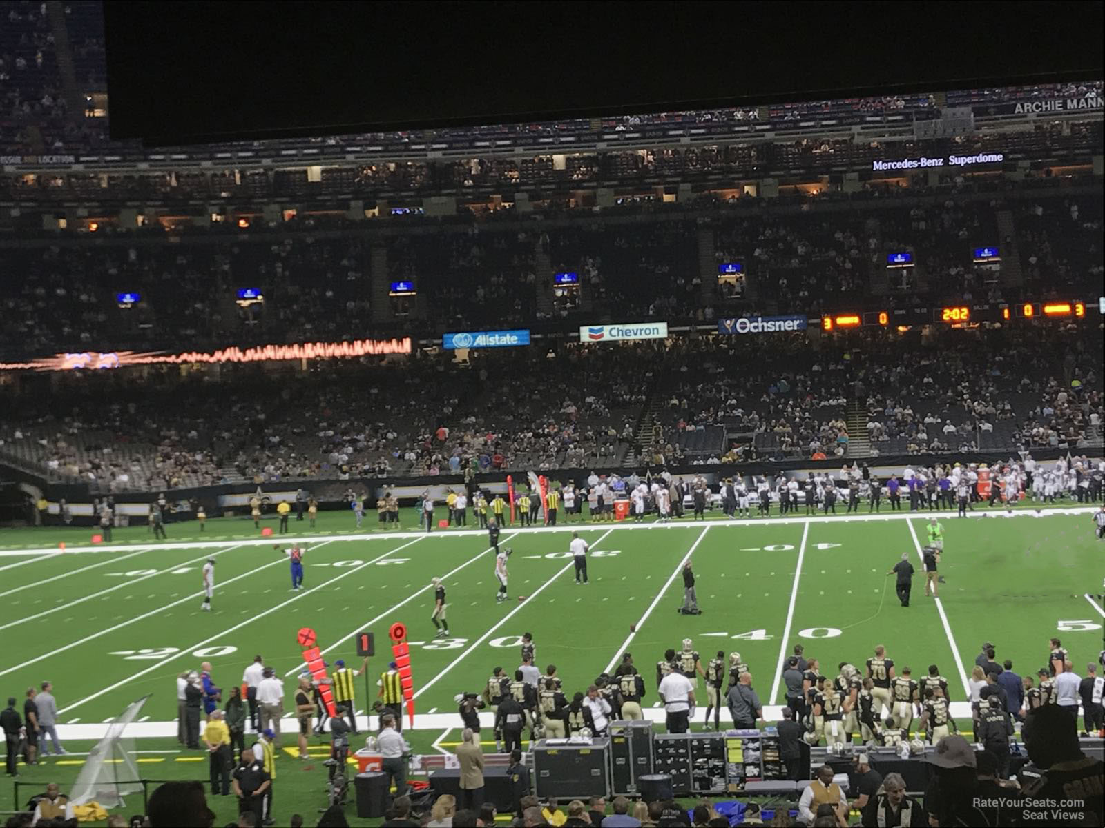 section 143, row 13 seat view  for football - caesars superdome