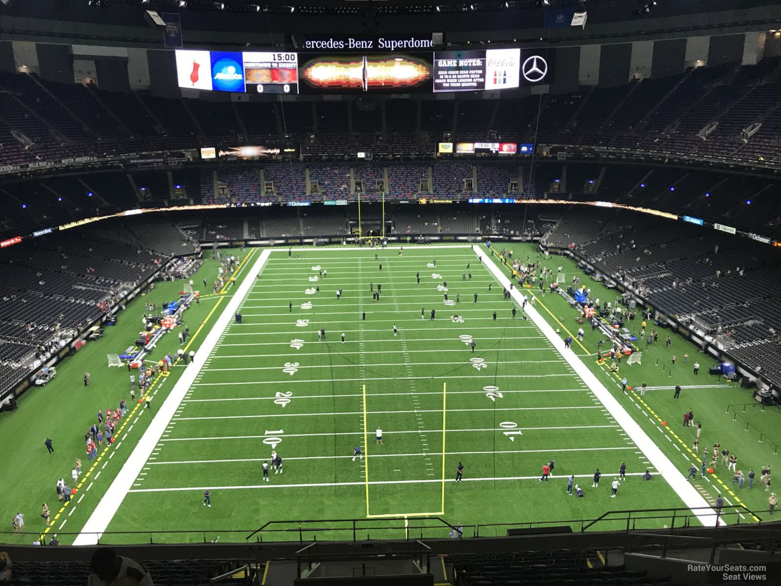 section 601, row 17 seat view  for football - caesars superdome