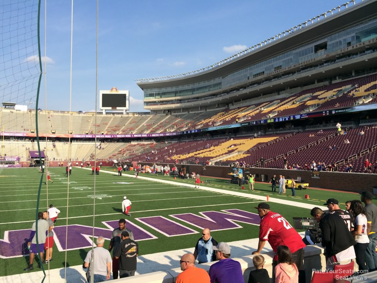 tcf bank stadium section 149 rateyourseats com tcf bank seating chart