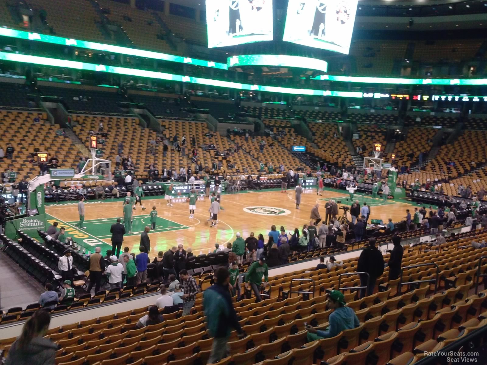 loge 14, row 14 seat view  for basketball - td garden