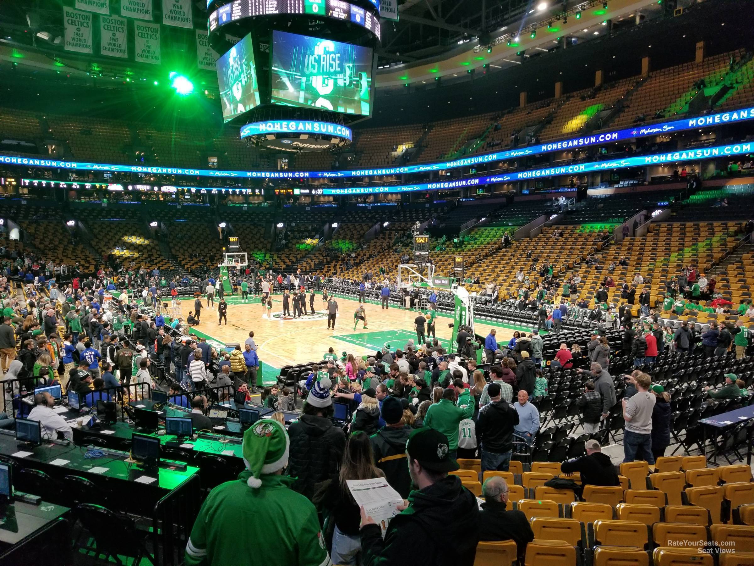 loge 19, row 13 seat view  for basketball - td garden