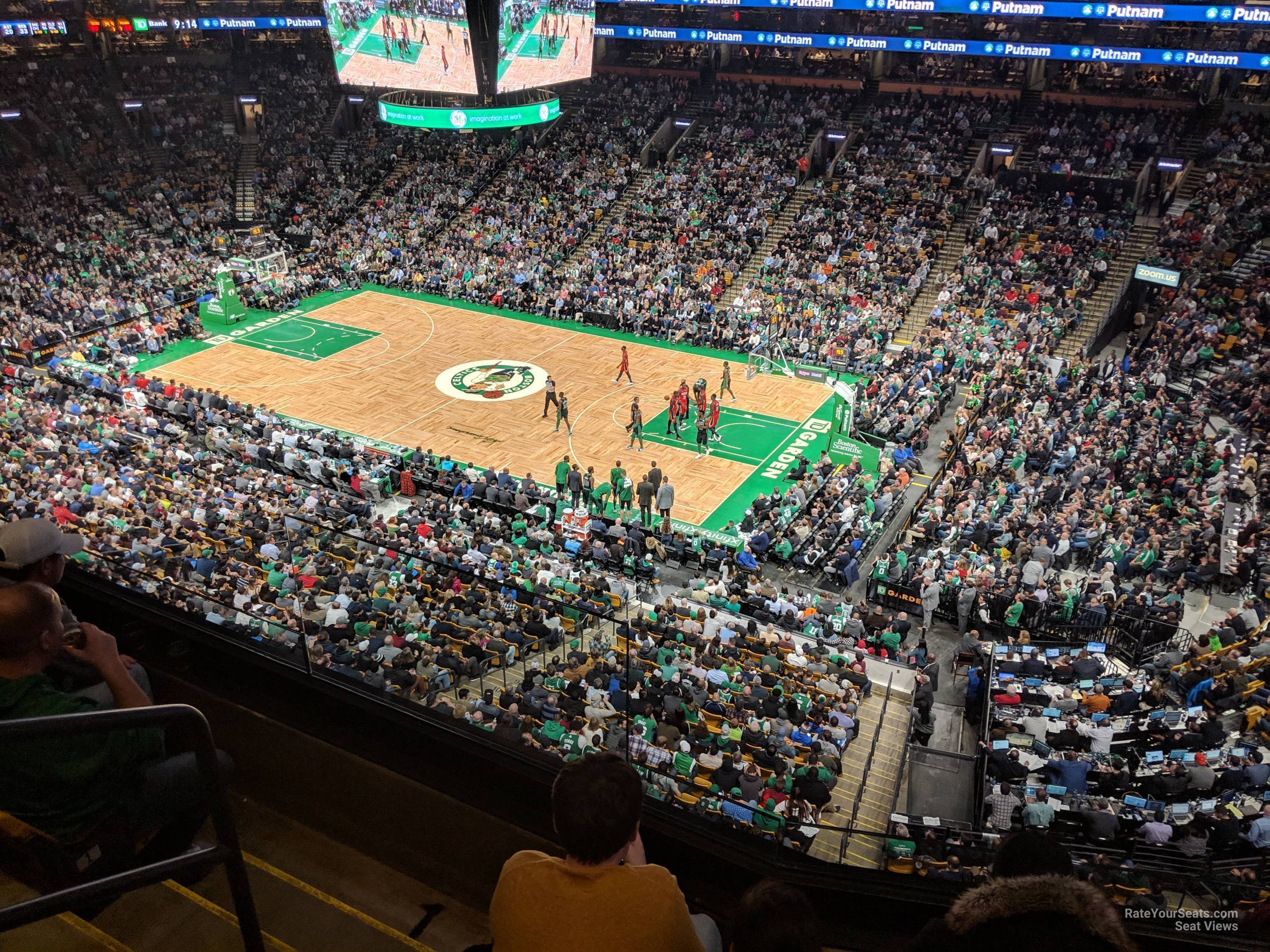 section 328, row 3 seat view  for basketball - td garden