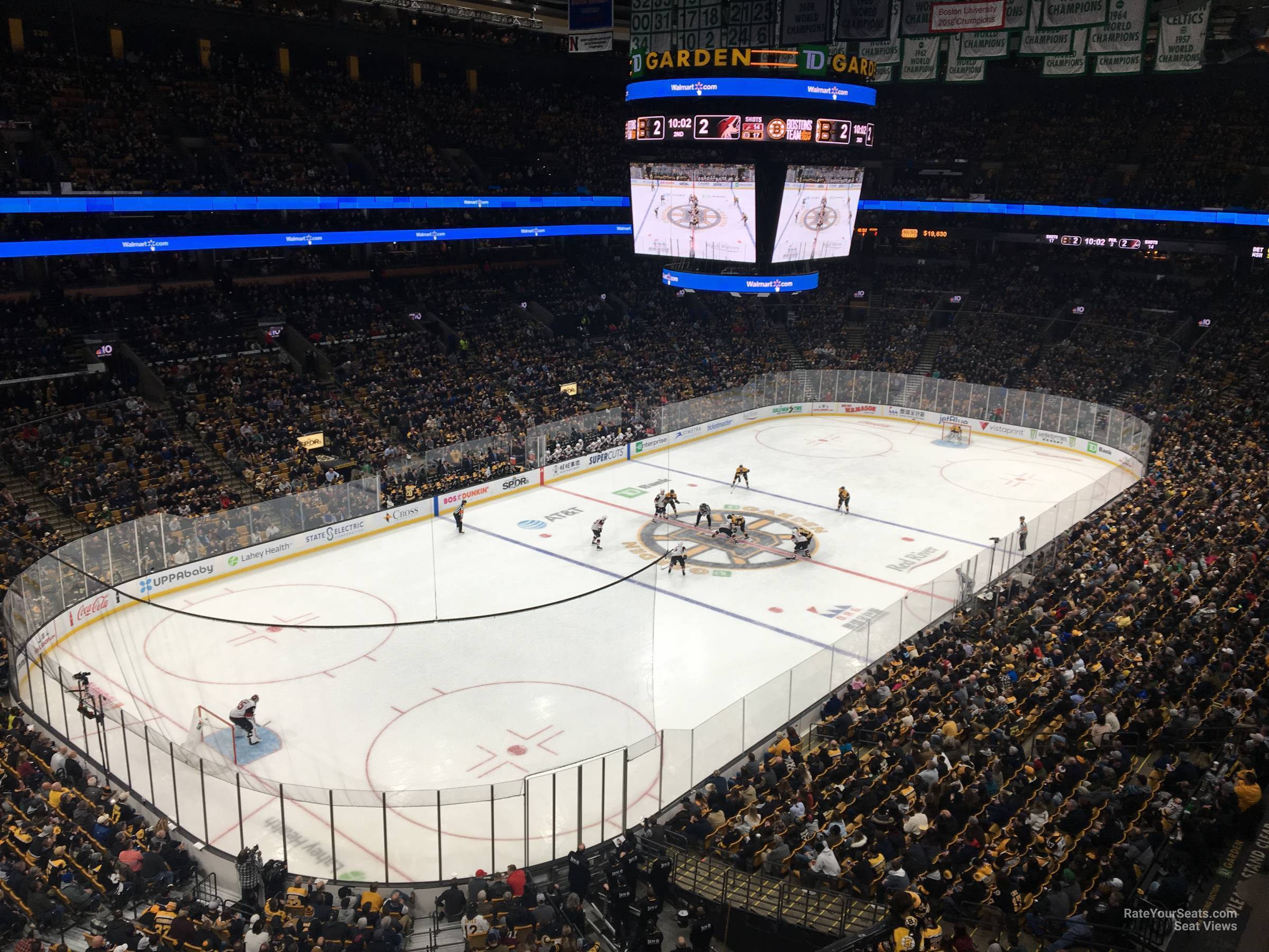 section 320, row 3 seat view  for hockey - td garden