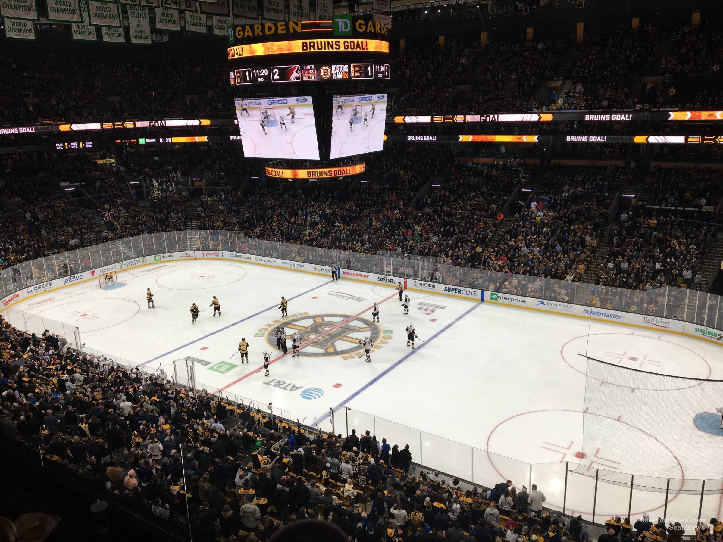 section 328, row 3 seat view  for hockey - td garden