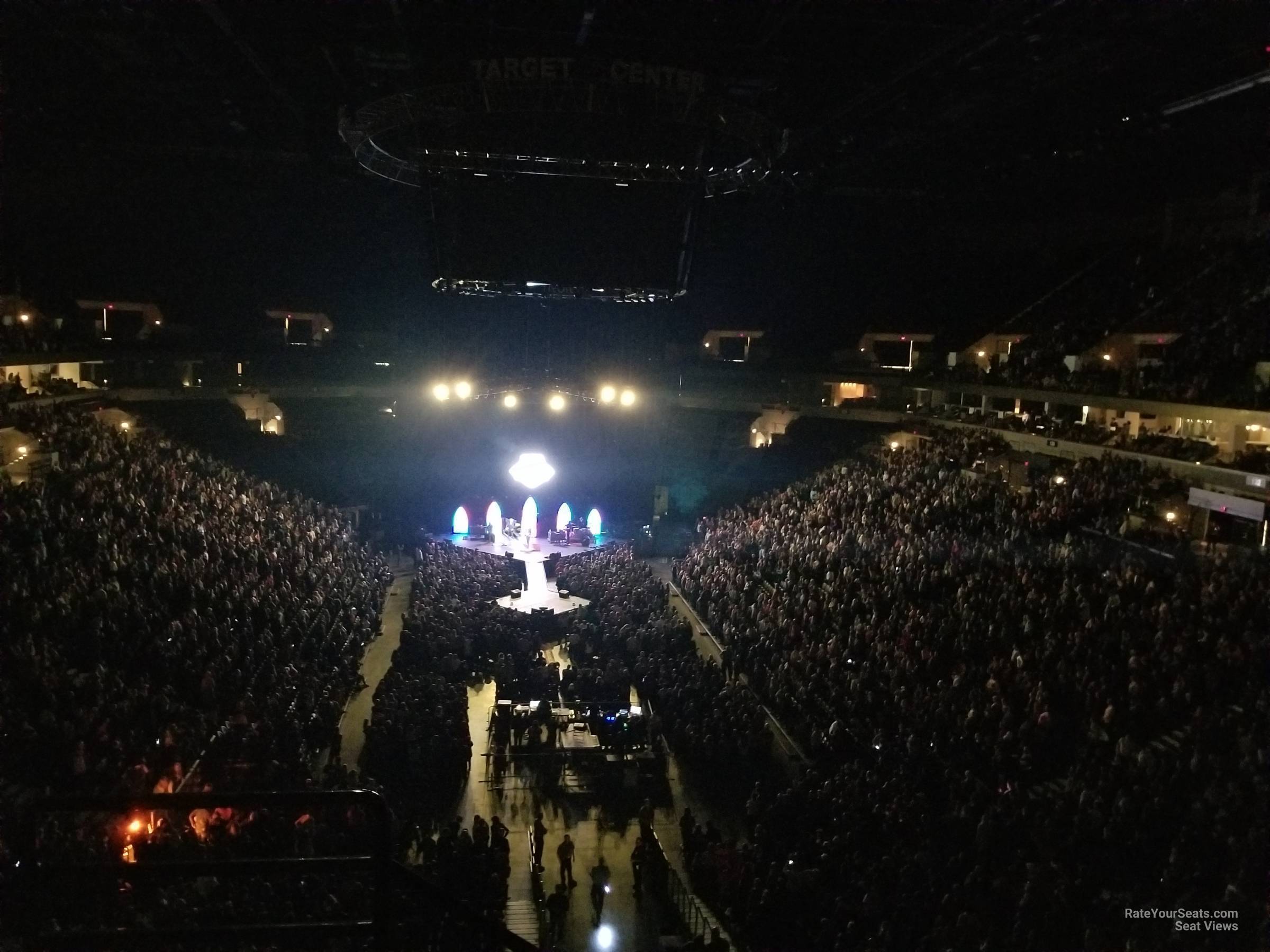 head-on concert view at Target Center