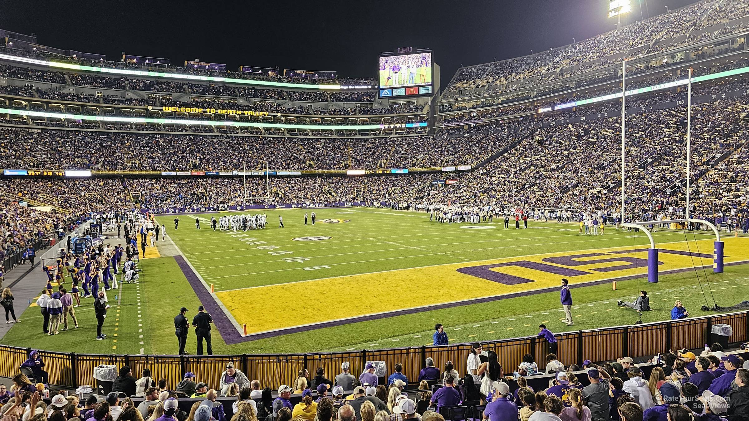 section 214, row 1 seat view  - tiger stadium