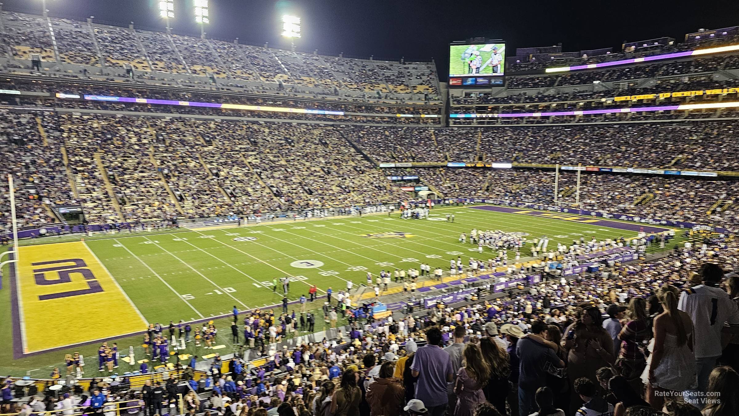 section 223, row 1 seat view  - tiger stadium