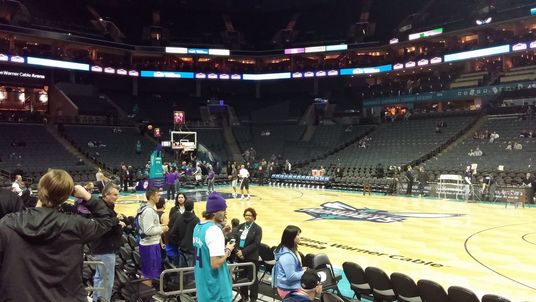 spectrum center section 113 charlotte hornets time warner cable arena virtual seating chart