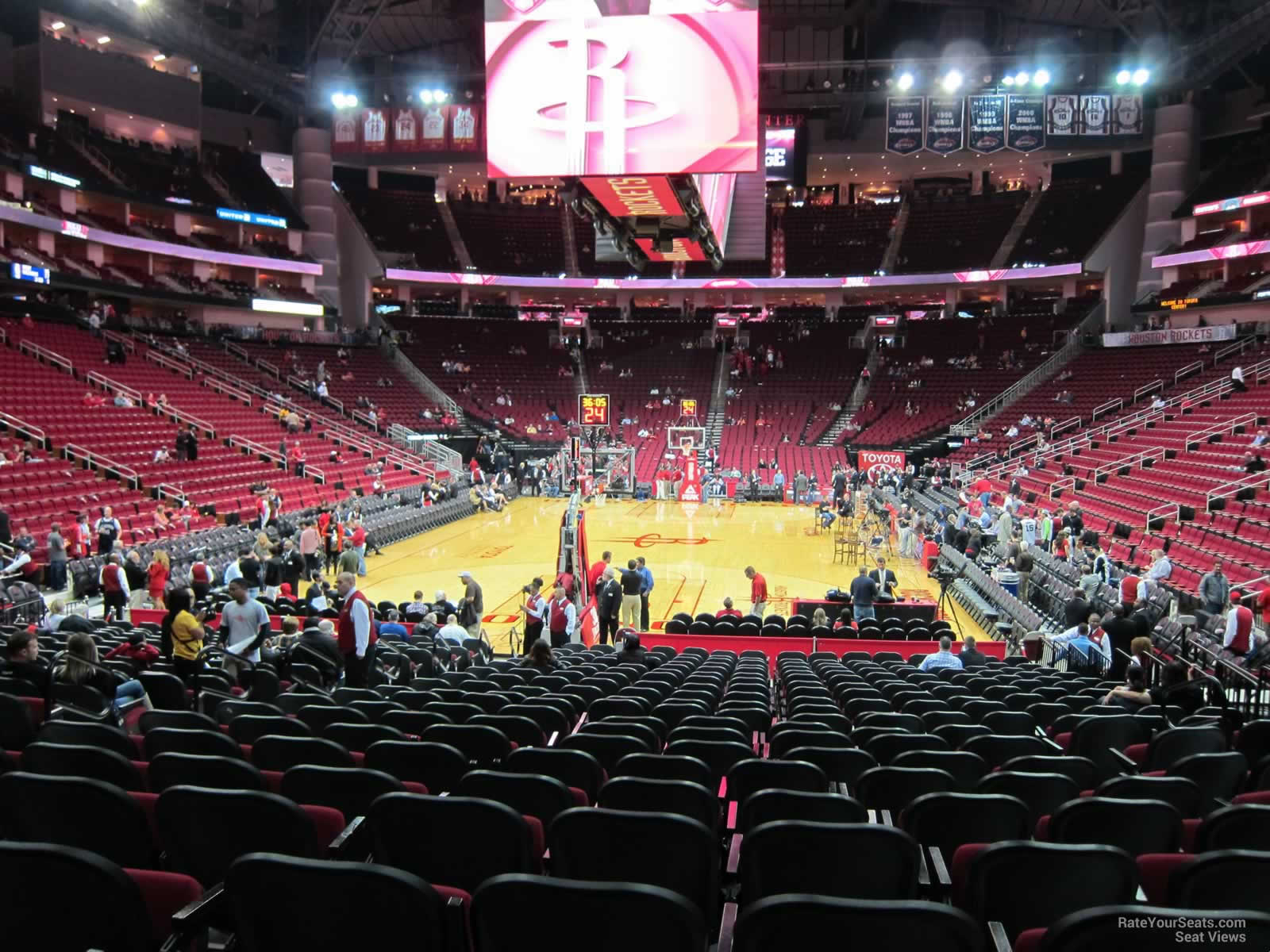 section 126, row 13 seat view  for basketball - toyota center