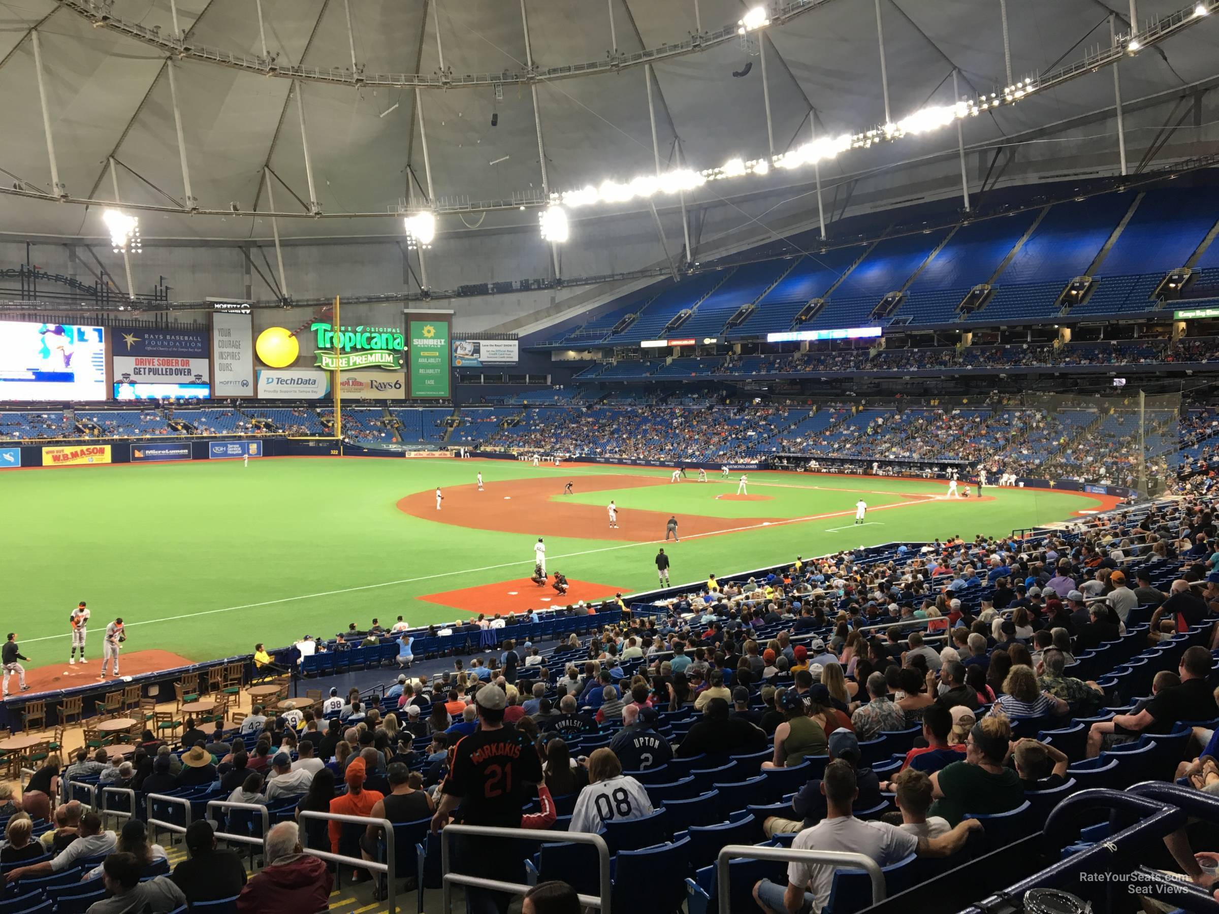 section 131, row jj seat view  for baseball - tropicana field