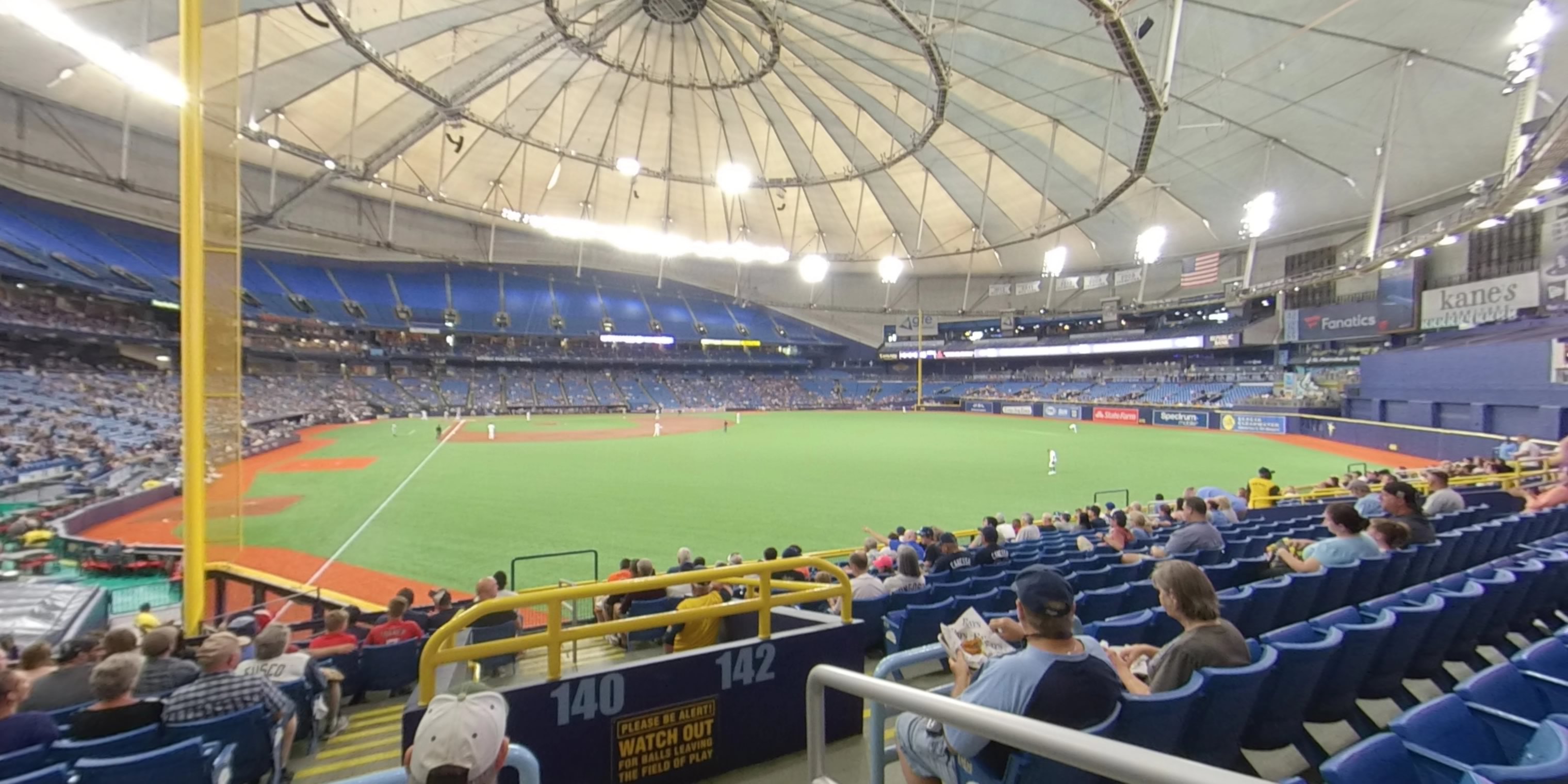 section 142 panoramic seat view  for baseball - tropicana field