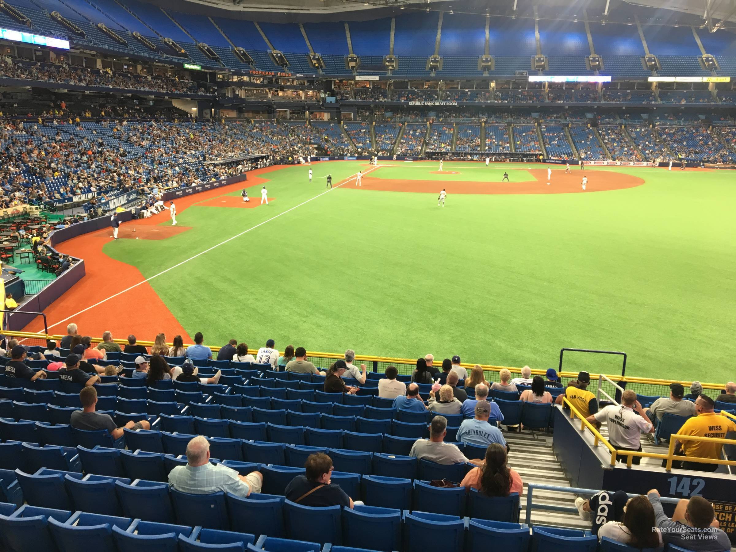 section 142, row ww seat view  for baseball - tropicana field