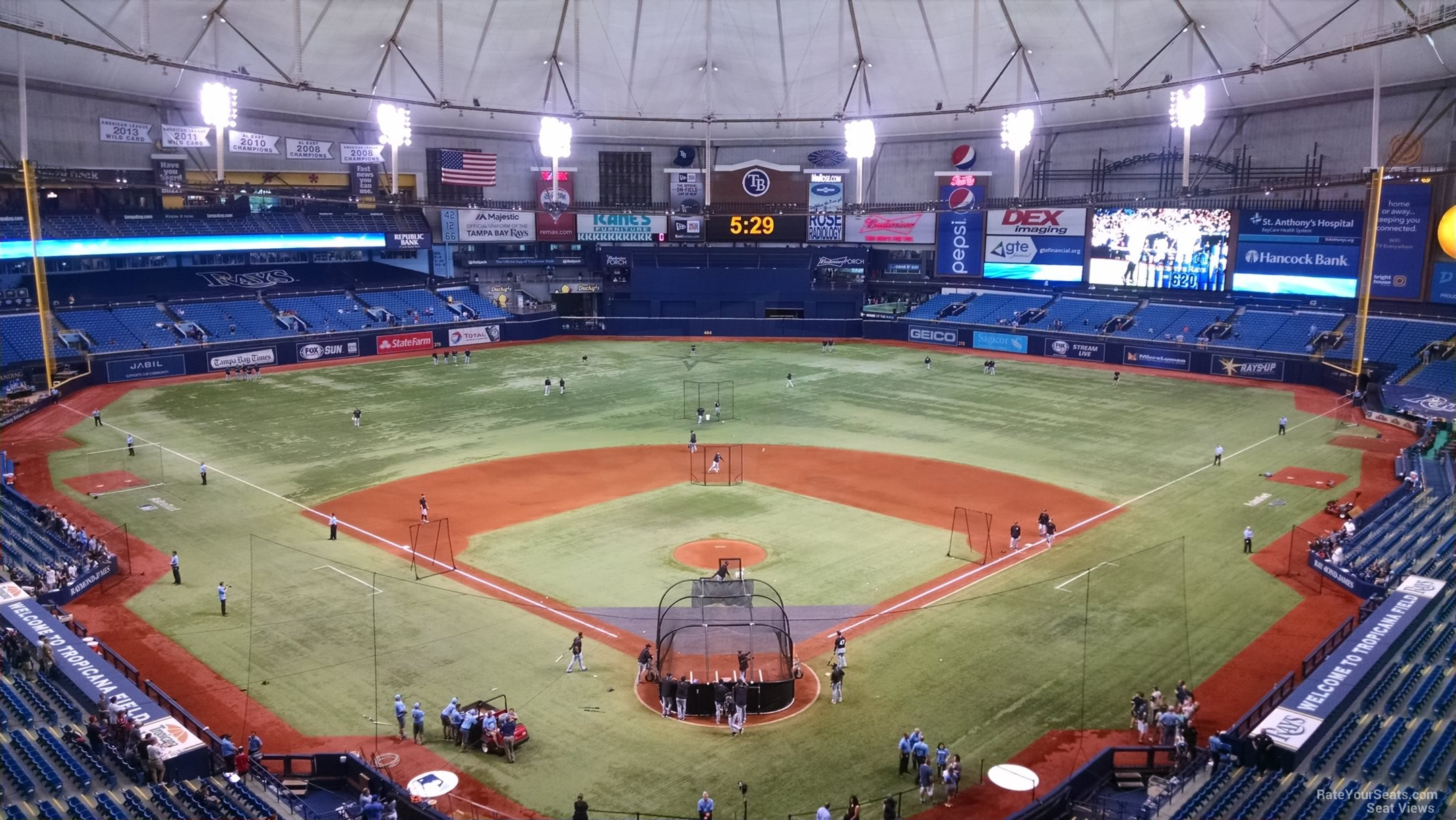 section 300, row e seat view  for baseball - tropicana field