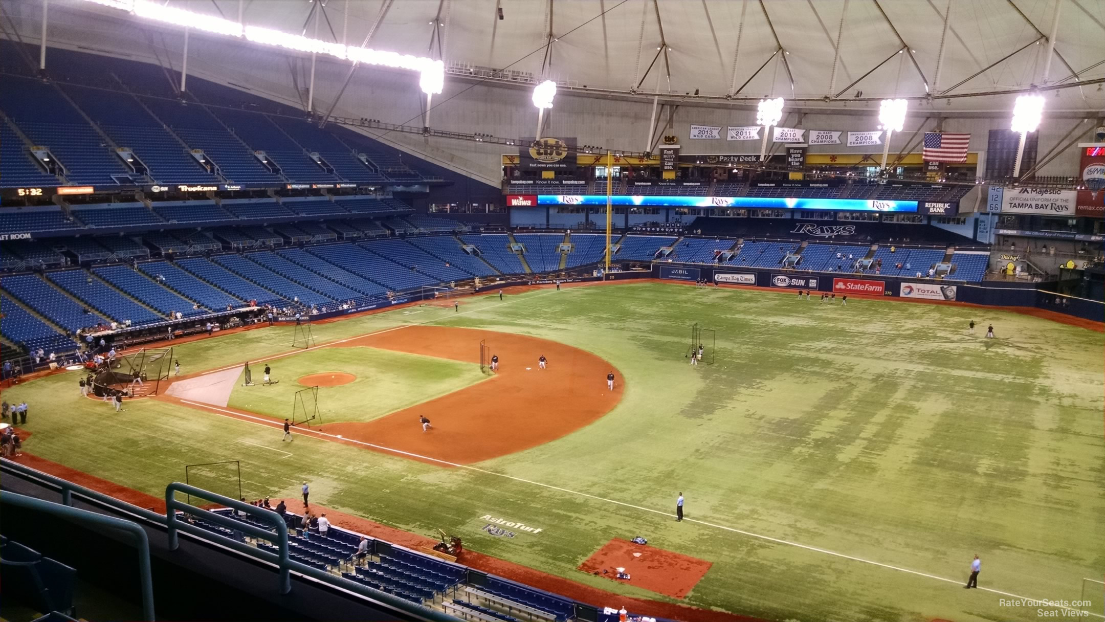 section 320, row e seat view  for baseball - tropicana field