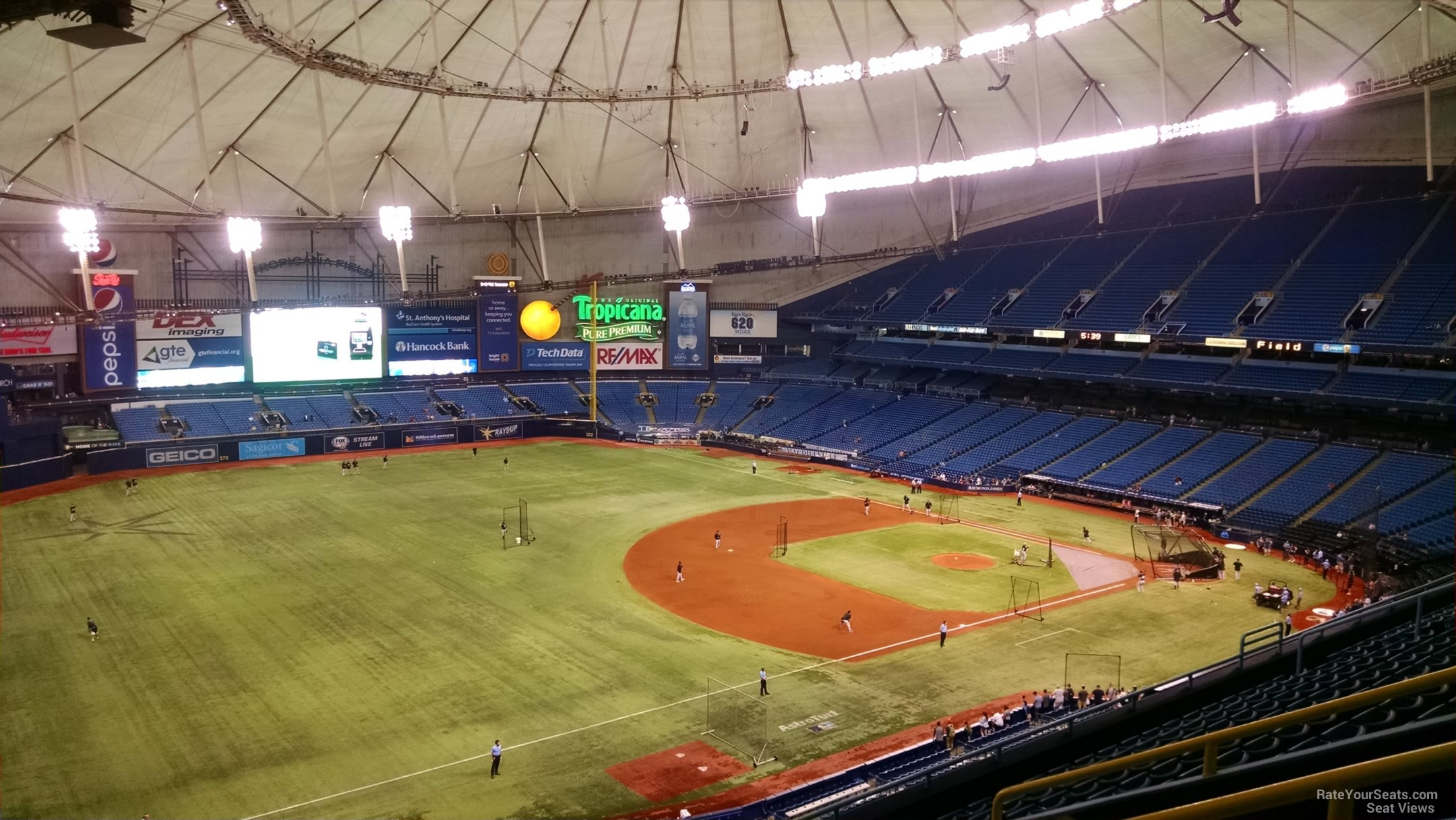 section 321, row l seat view  for baseball - tropicana field