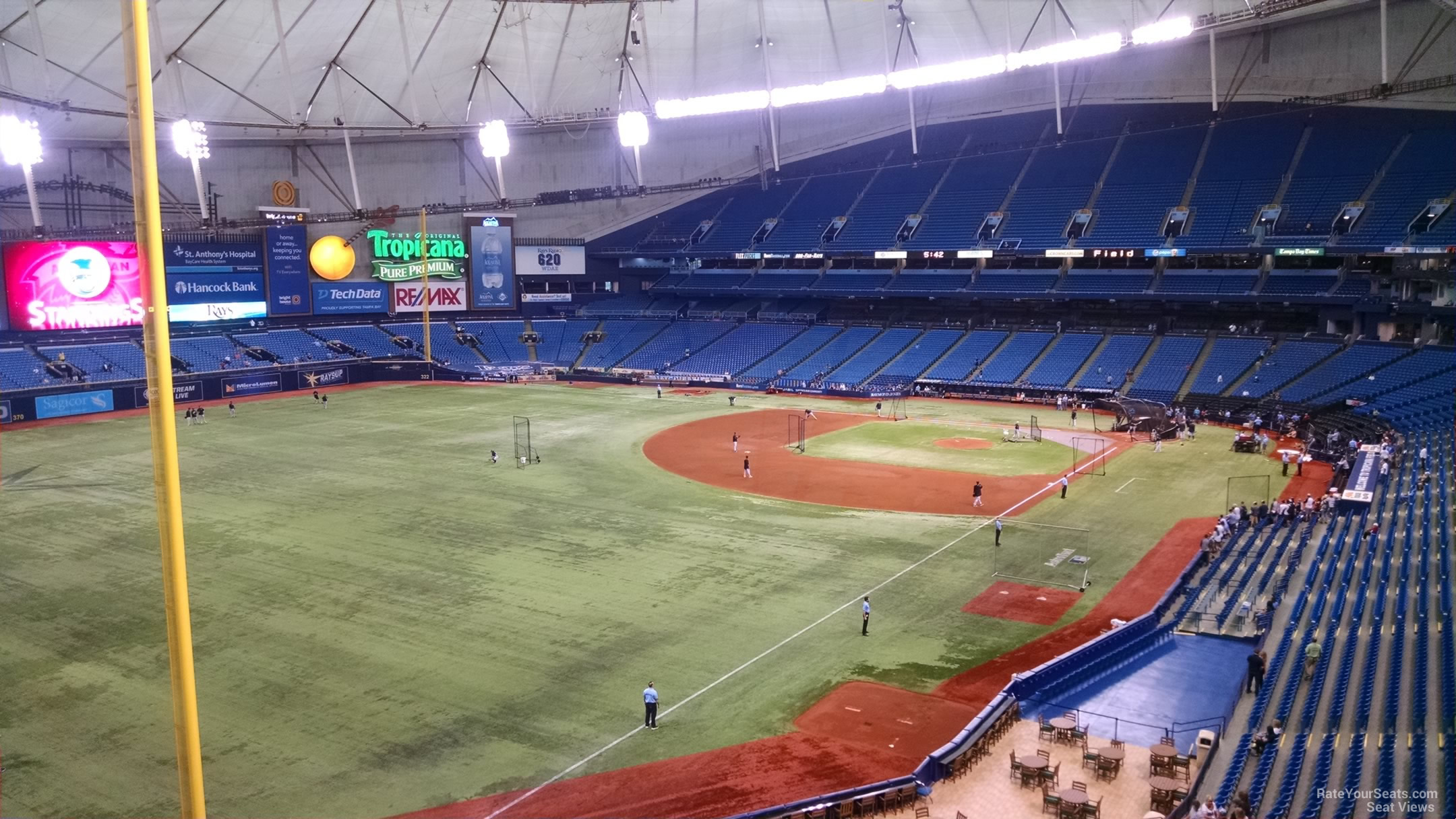 tropicana field section 341 tampa bay rays cheney stadium seating chart