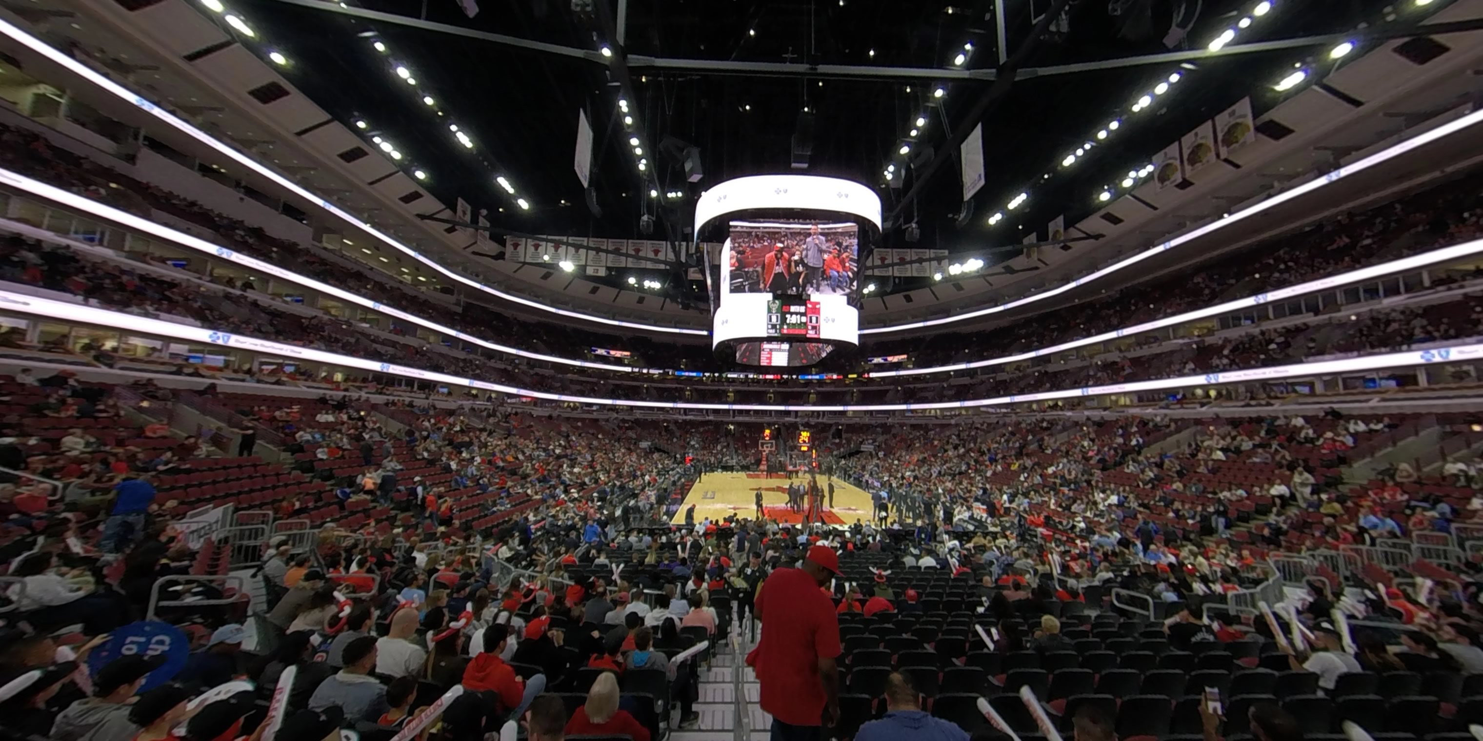 section 106 panoramic seat view  for basketball - united center