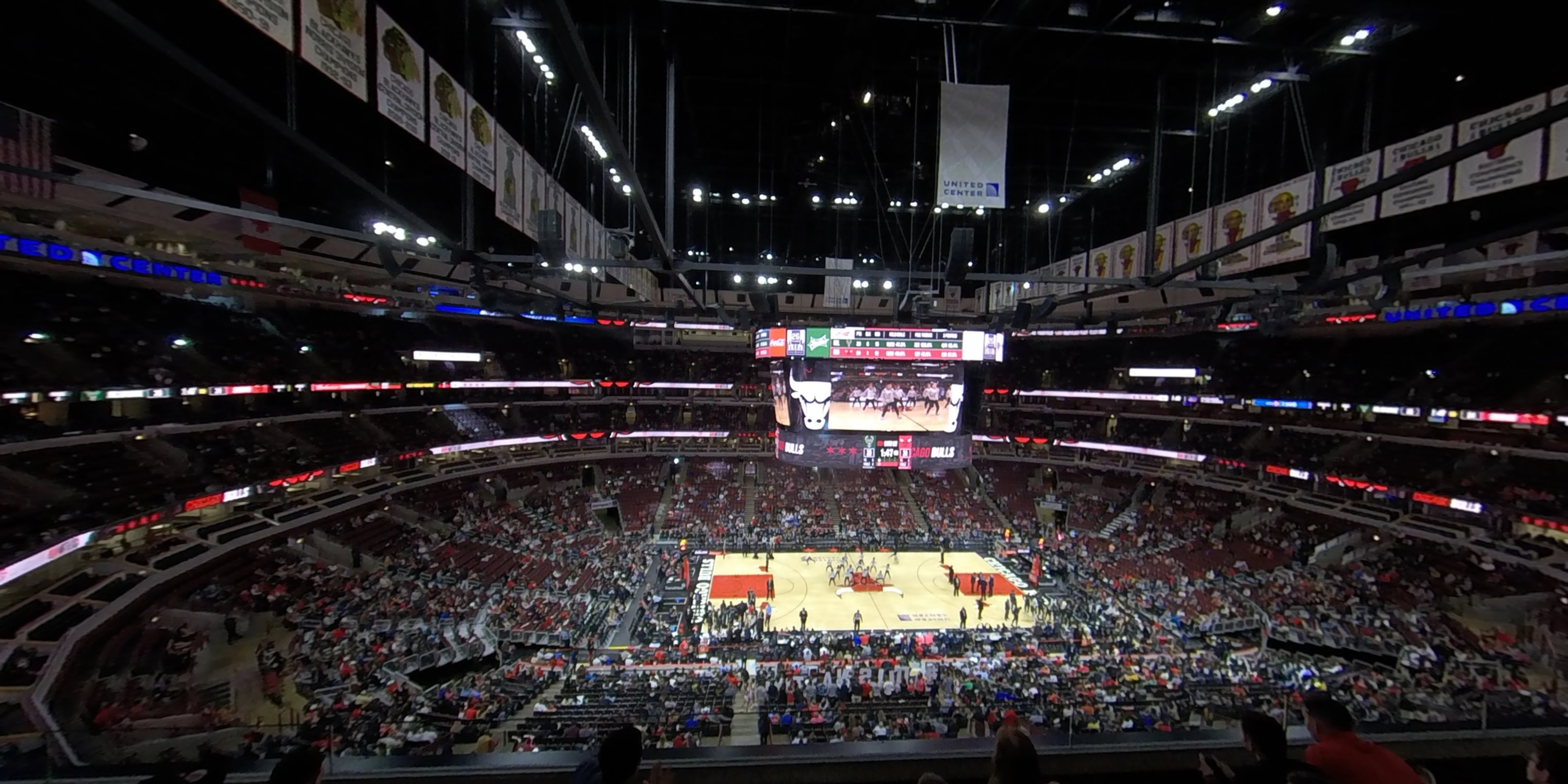 section 301 panoramic seat view  for basketball - united center
