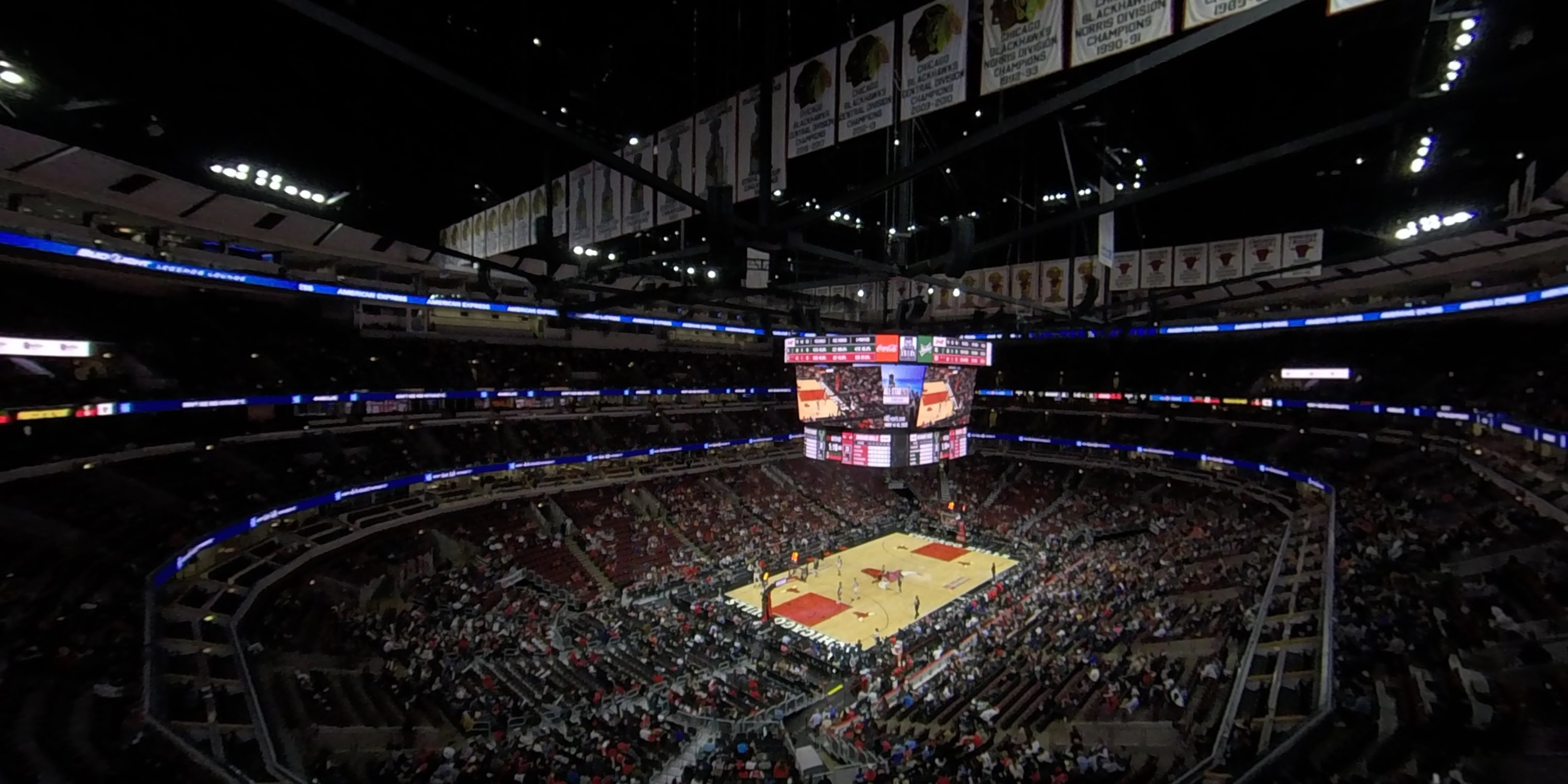 section 305 panoramic seat view  for basketball - united center