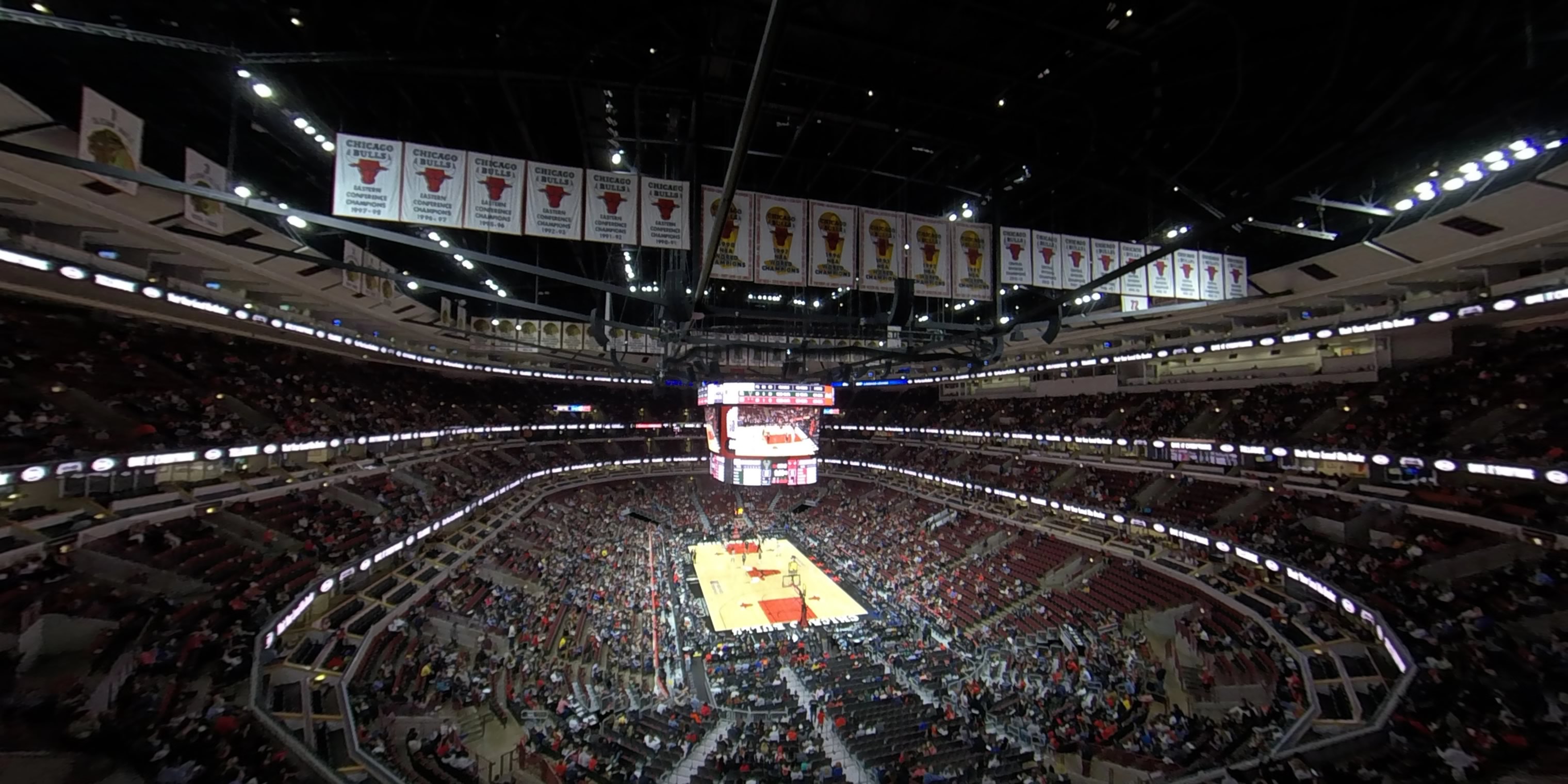 section 327 panoramic seat view  for basketball - united center