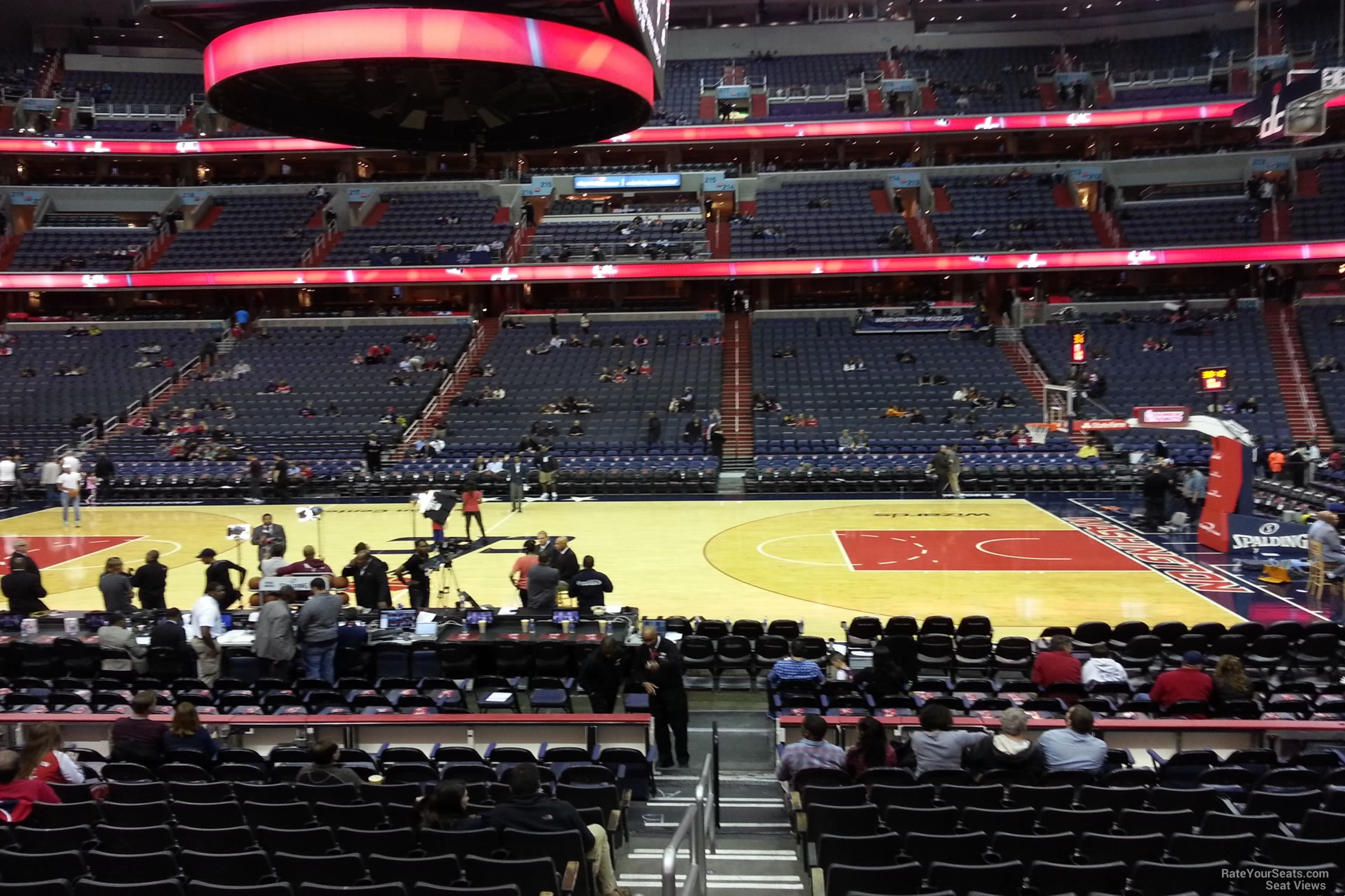section 100, row n seat view  for basketball - capital one arena