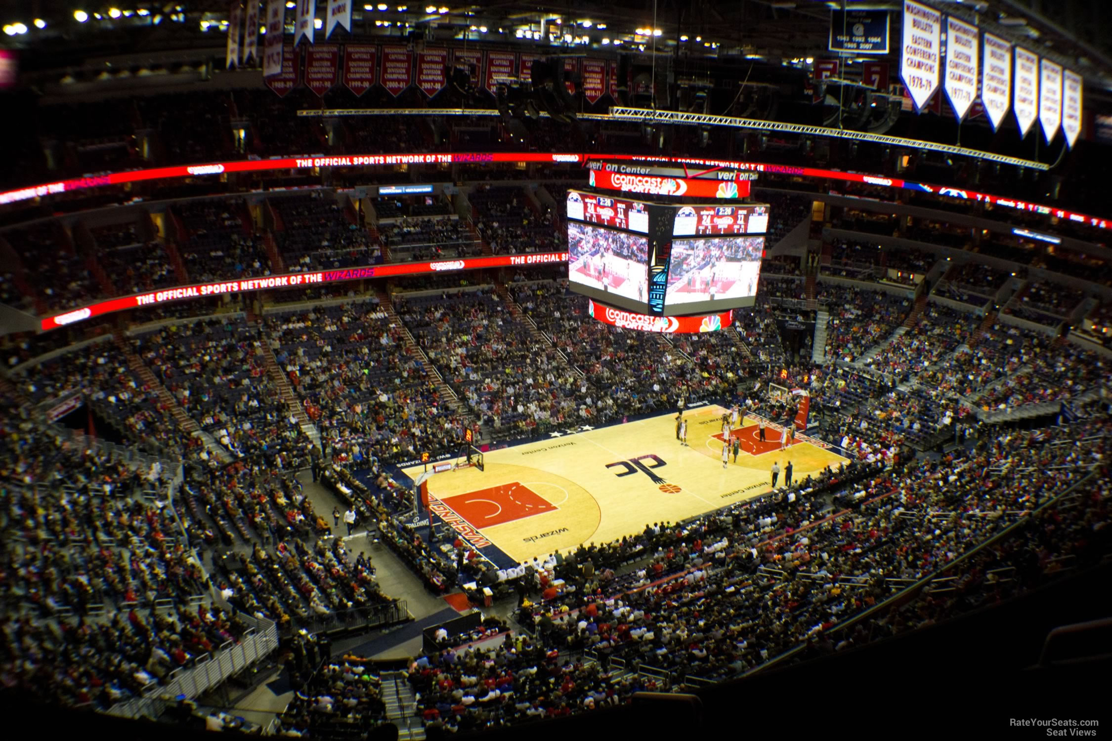 section 430, row f seat view  for basketball - capital one arena