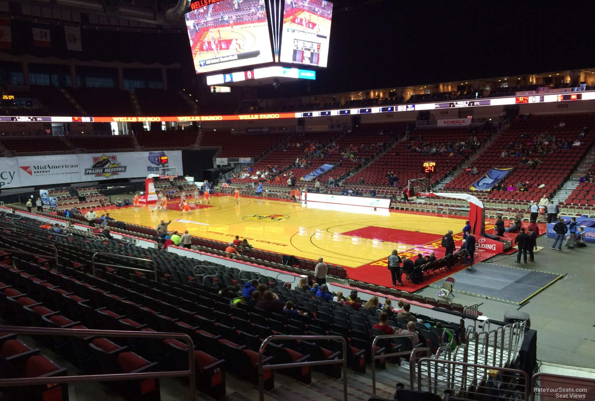 Wells Fargo Arena (Des Moines, IA) Section 113 Basketball Seating