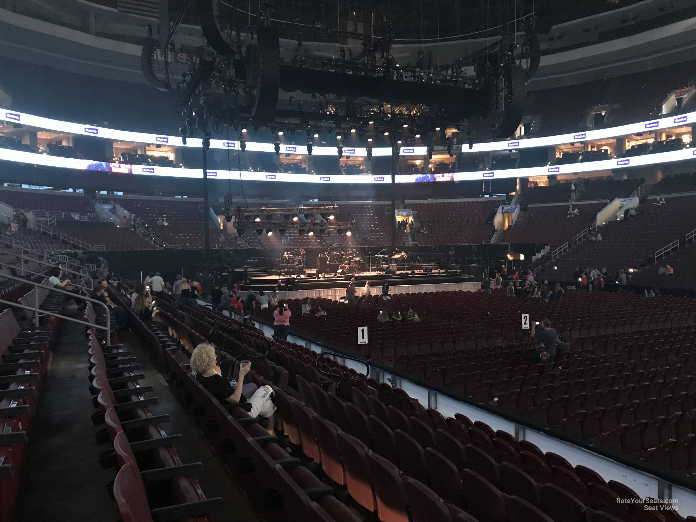 section 102, row 8 seat view  for concert - wells fargo center