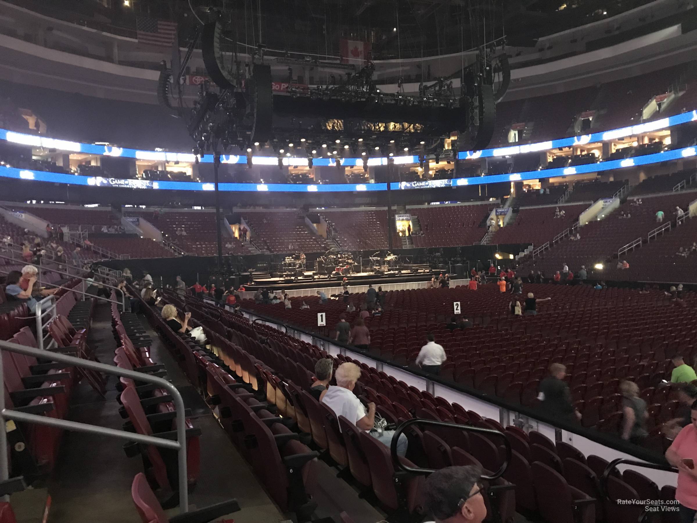 section 103, row 8 seat view  for concert - wells fargo center