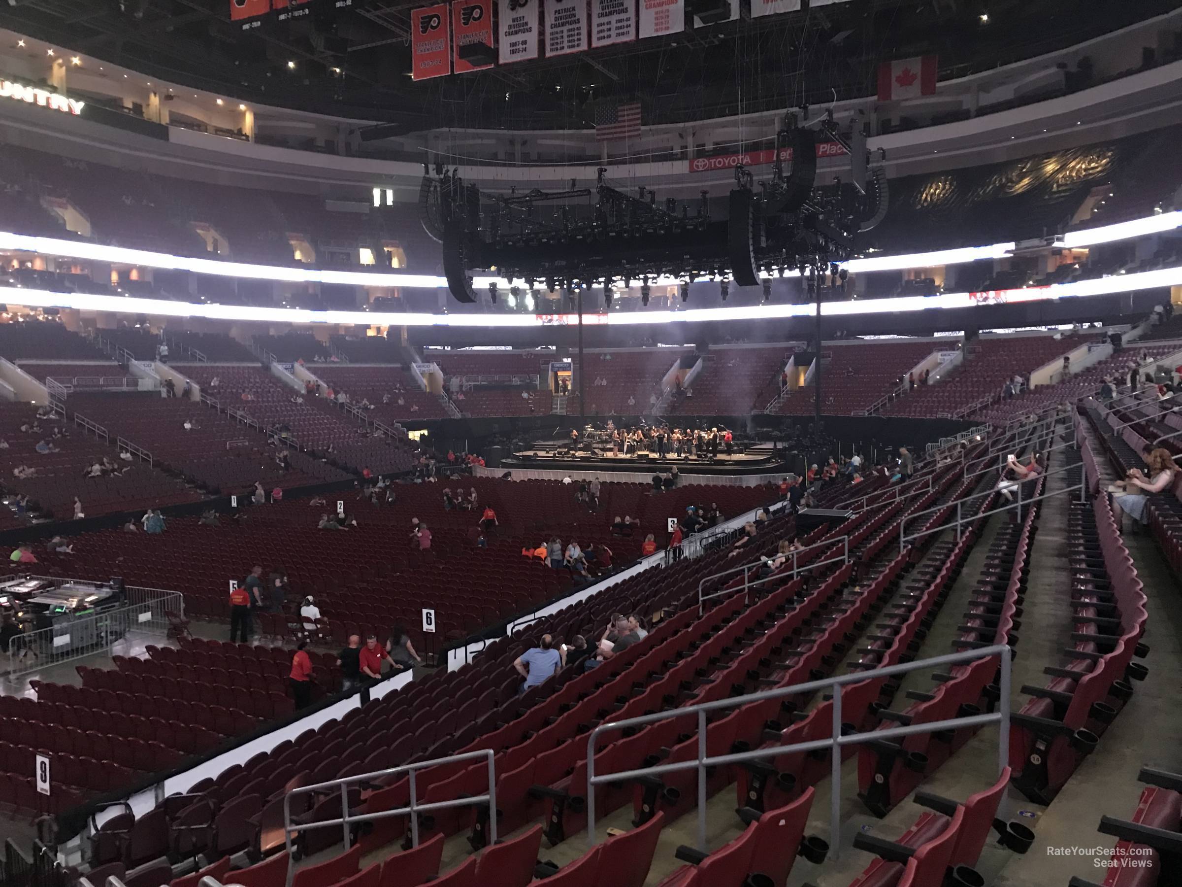 section 109, row 17 seat view  for concert - wells fargo center
