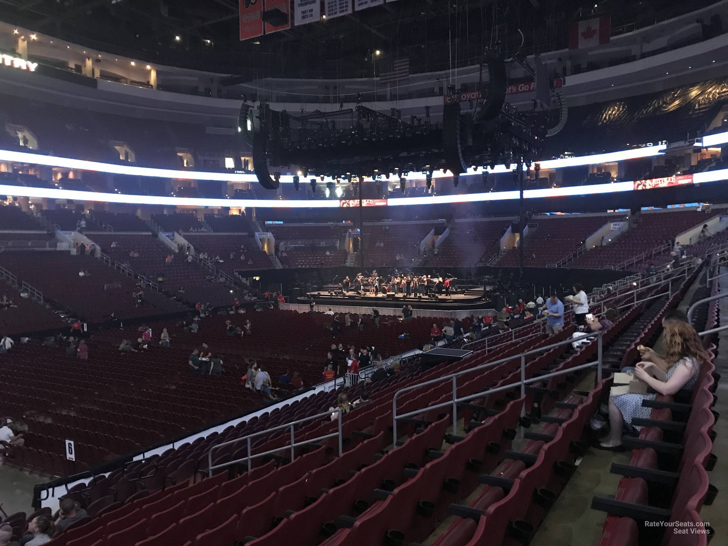 section 110, row 15 seat view  for concert - wells fargo center